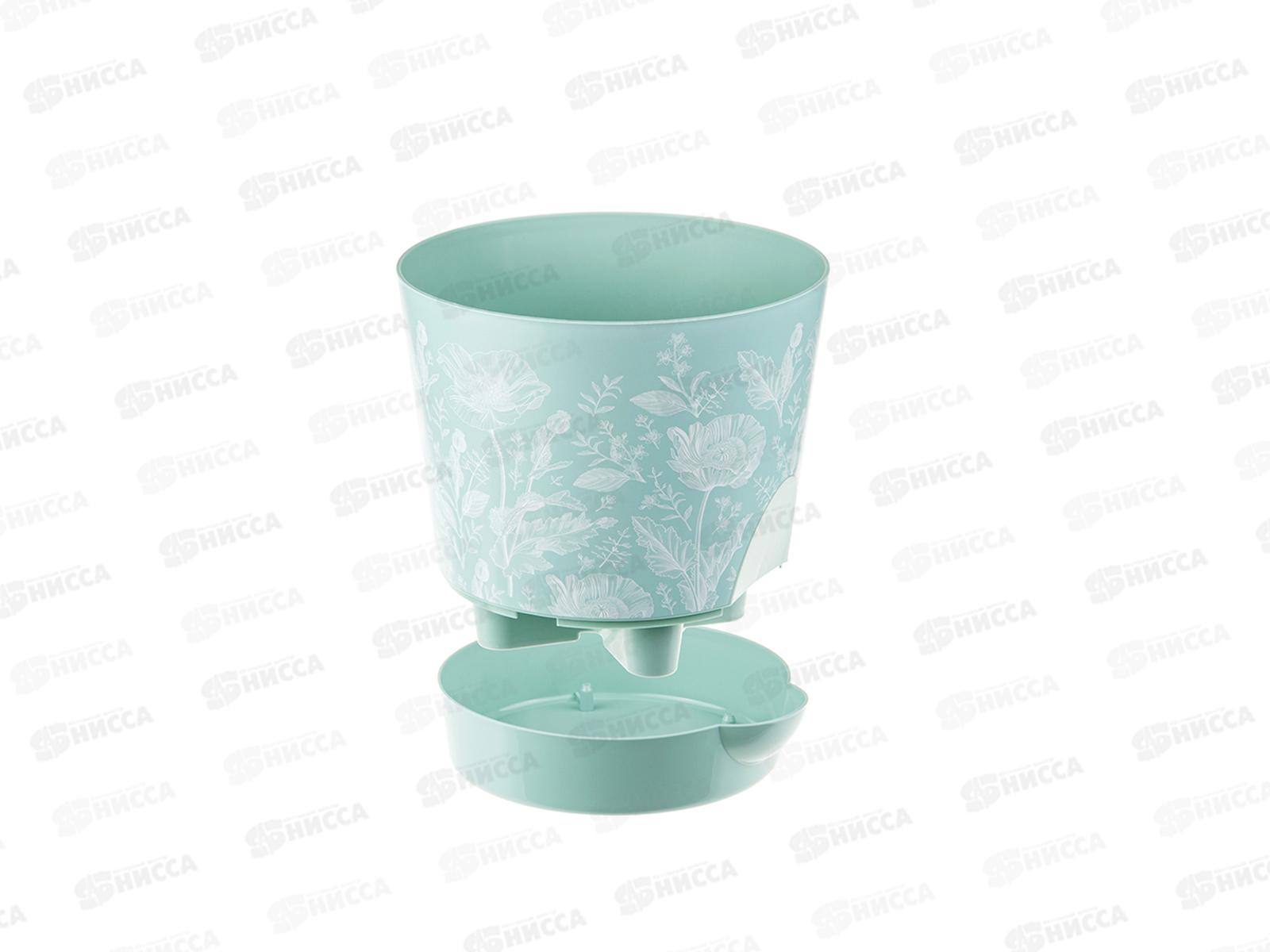 Кашпо НИКА ДЕКО D150мм 1,6л с прикорн.полив. маки М3077 *24