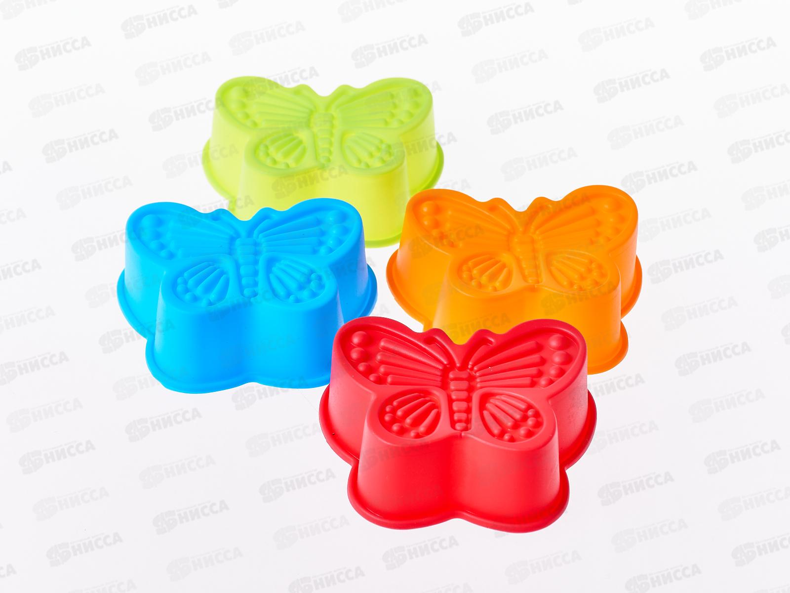 Форма  для выпечки 12шт силиконовая  бабочки G999 (027422}  Ж