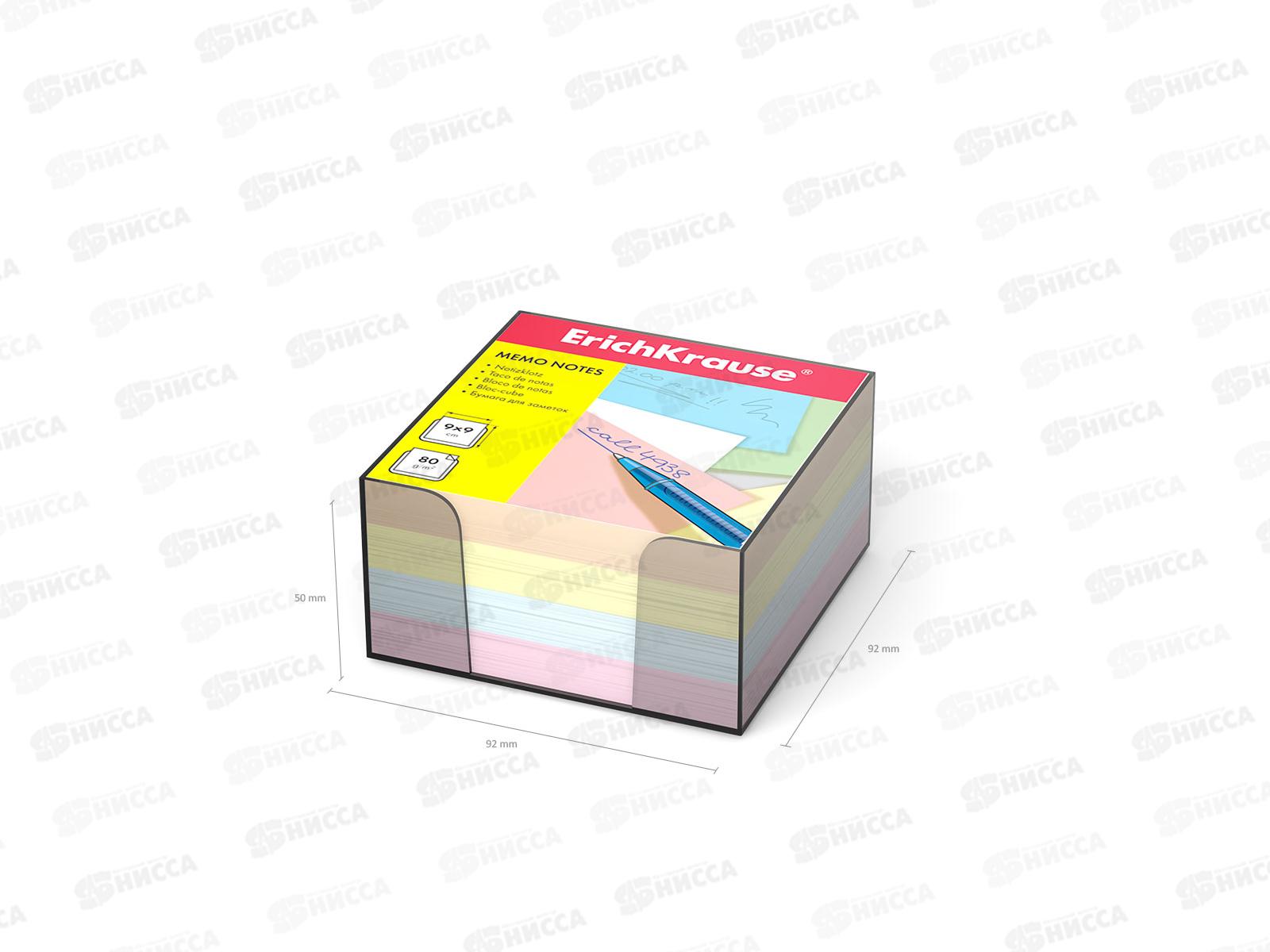 Блок для записей EK  90*90*50 4 цвета пластиковая подставка  5141 *24
