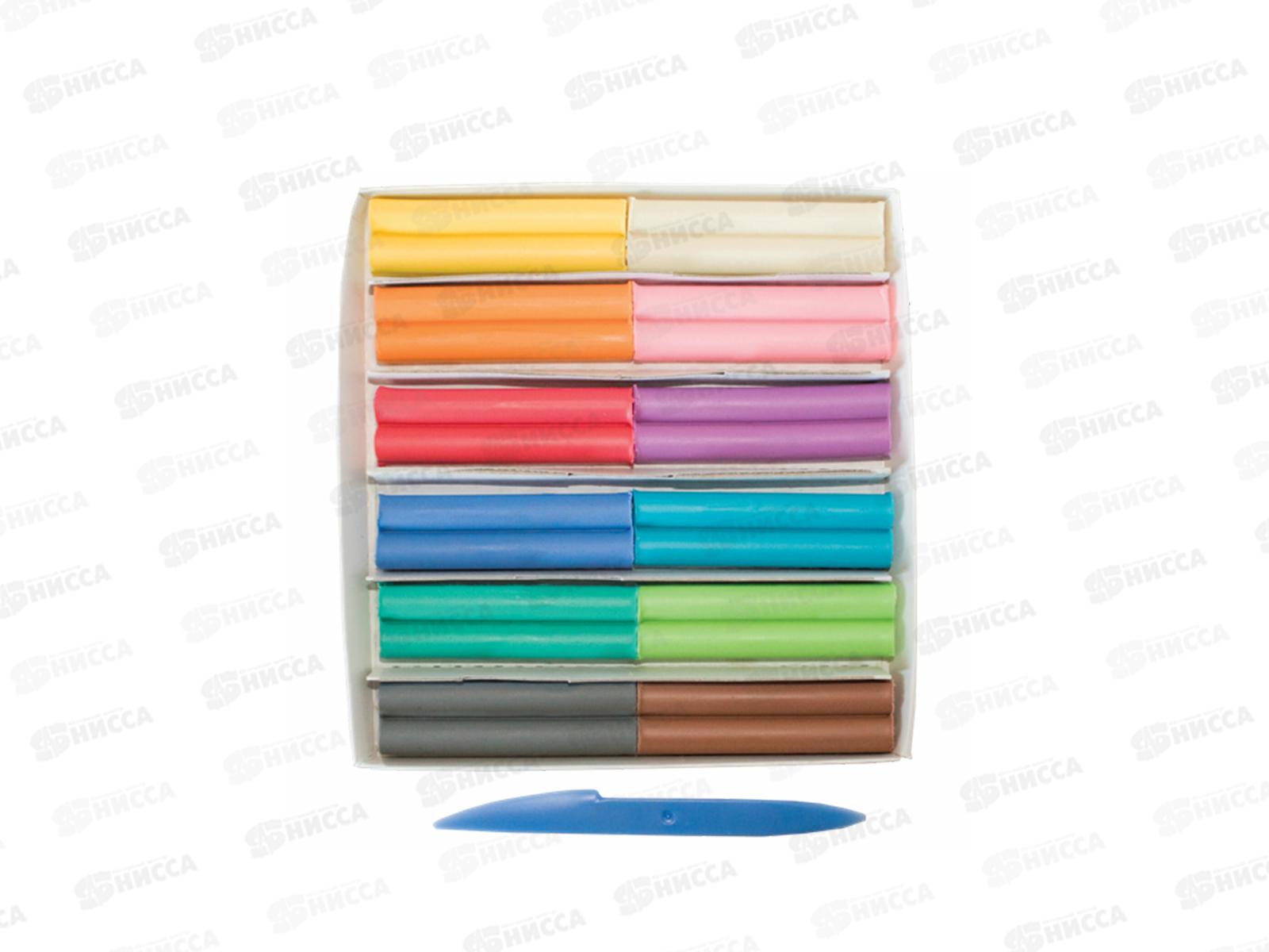 Пластилин 12цветов  ЛУЧ воск. Школа творчества, 29с1771-08 *20