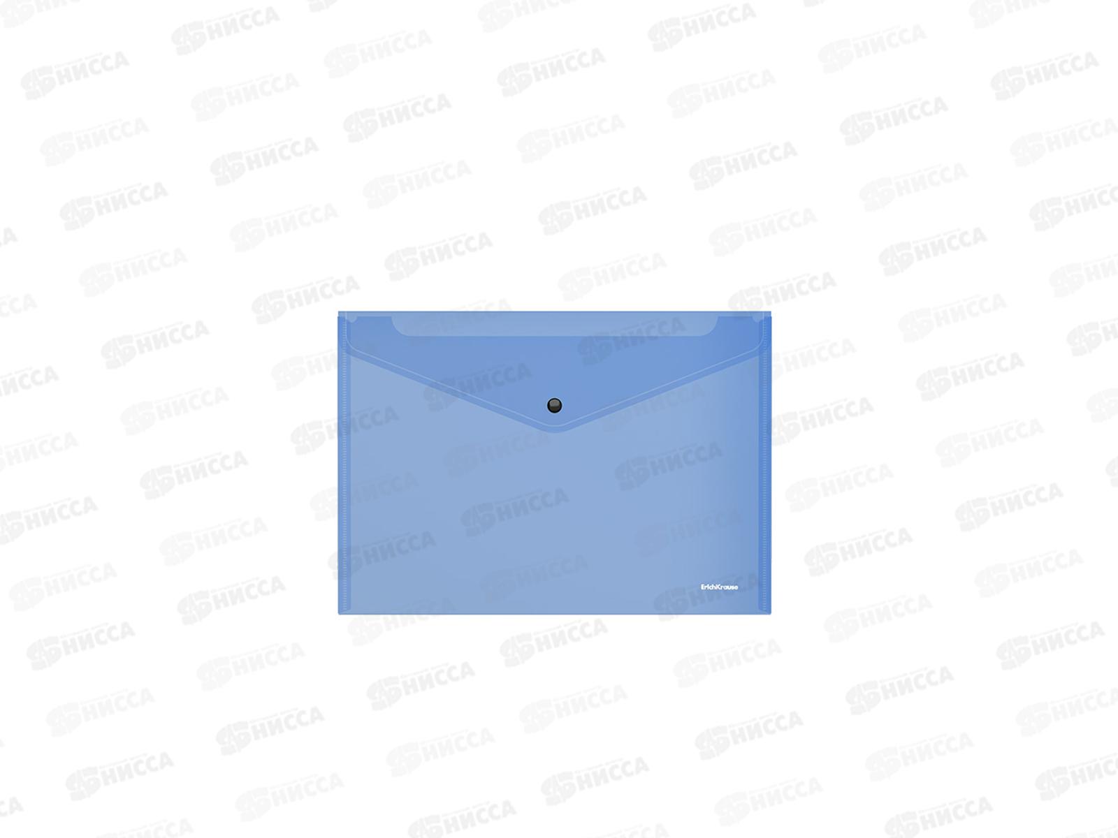 Папка-конверт пластиковая на кнопке EK Glossy Vivid  А5+ п/прозр.,асс. 47121