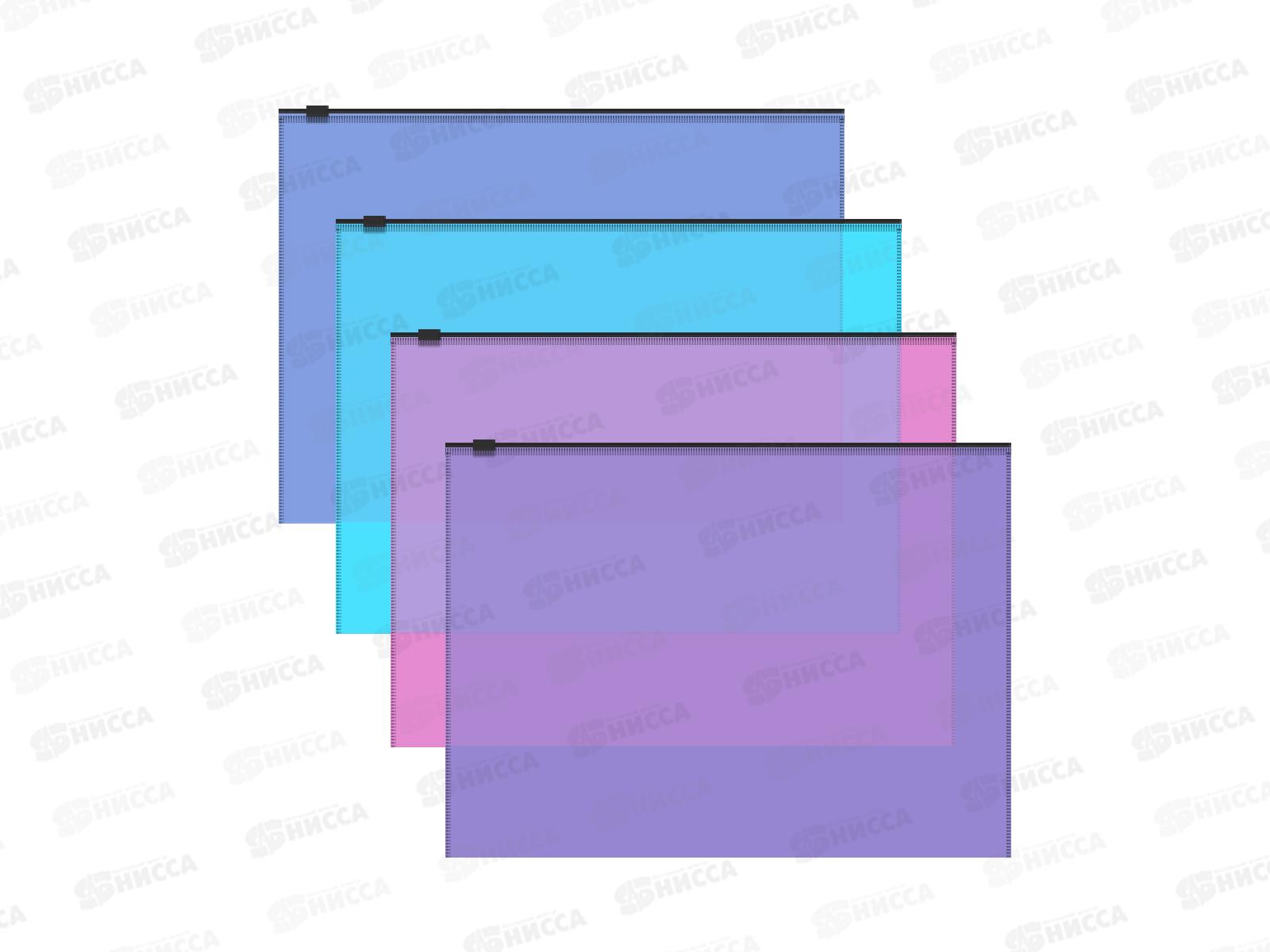 Папка на молнии EK А4 пр., плотная, Zip, Fizzy Vivid 47069 *12/240/960