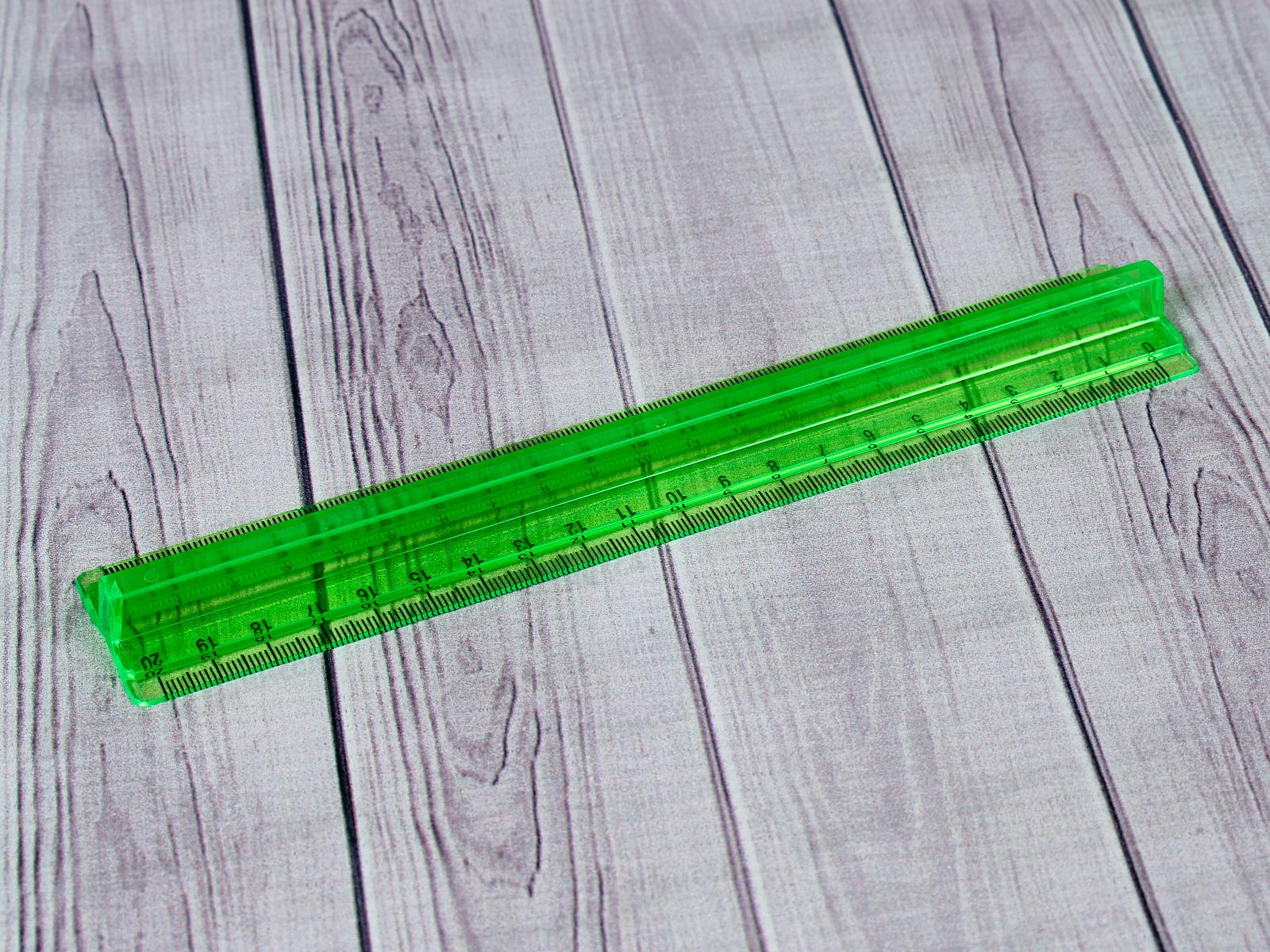 Линейка 20см EK Neon 4цв, асс. 55520