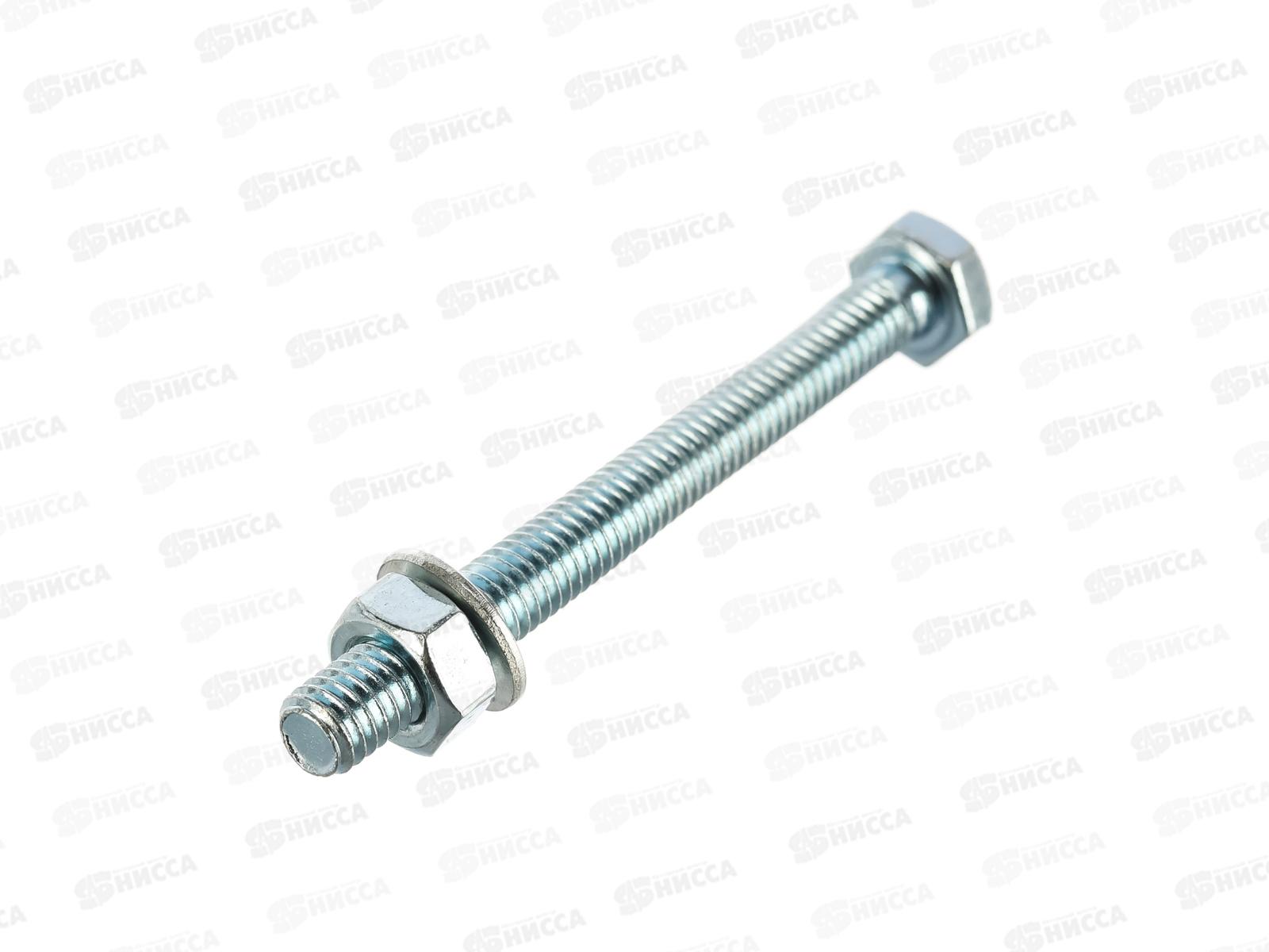 Болты DIN 933 М 6x60 с гайками и шайбами (белый цинк 4шт)  *40