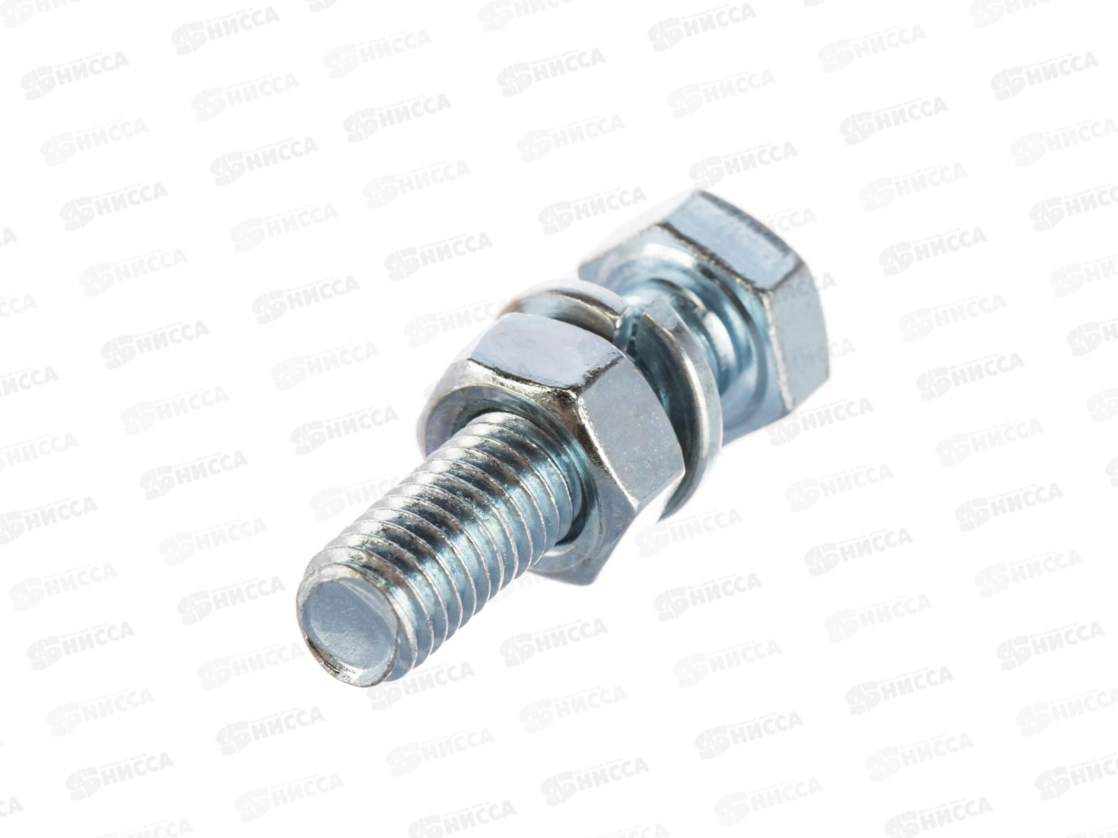 Болты DIN 933 М 8x 30 с гайками и шайбами (белый цинк 4шт)  *30