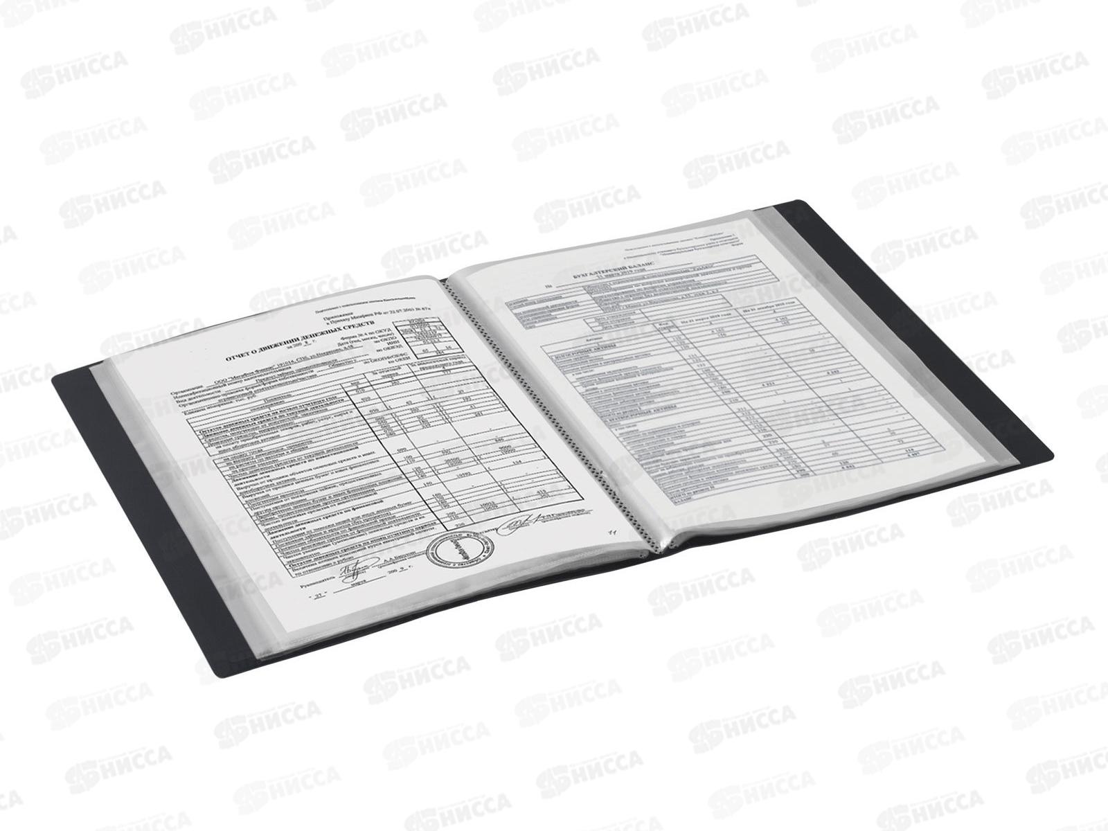 Папка с мультифорами  100стр Brau Standard черная,221610