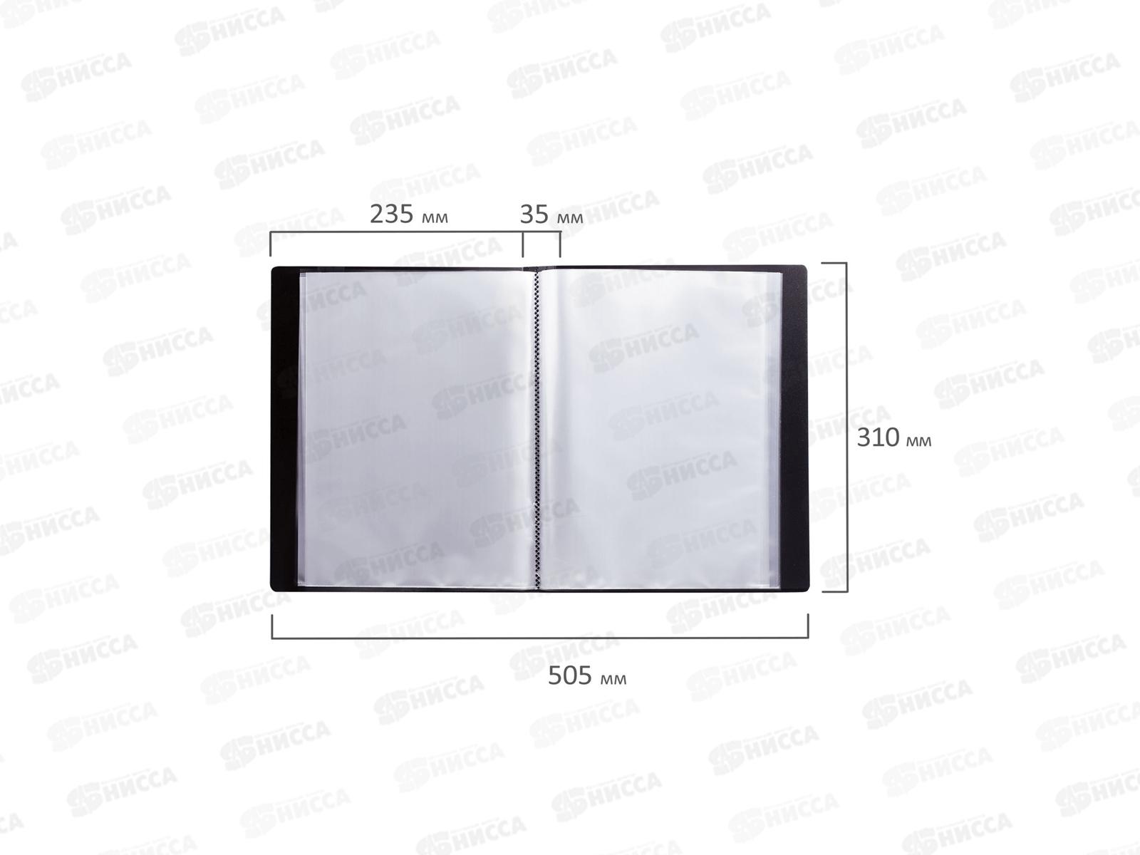 Папка с мультифорами  100стр Brau Standard черная,221610