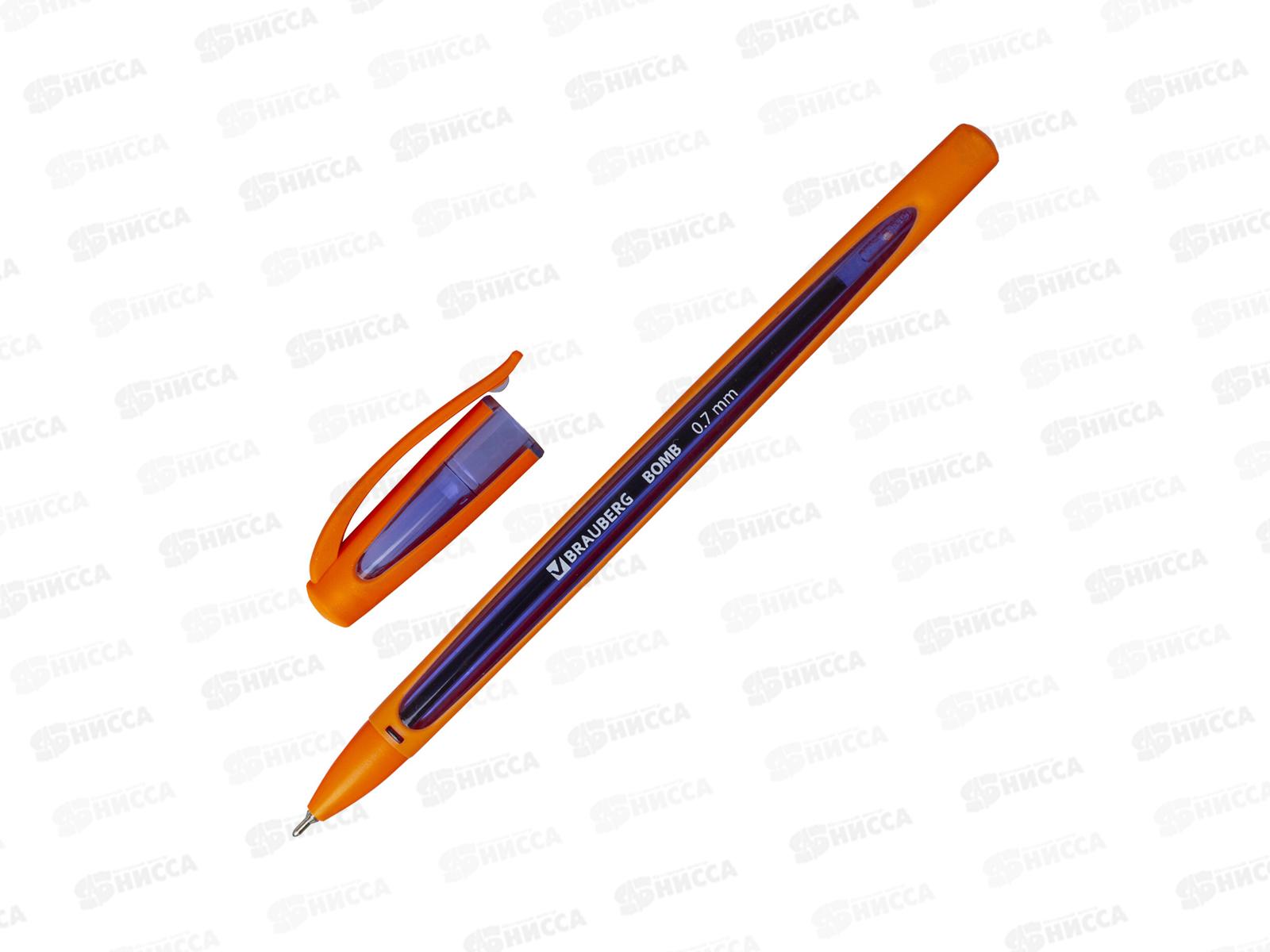 Ручка шариковая BRAUBERG-143346 BOMB GT Color  синяя *36