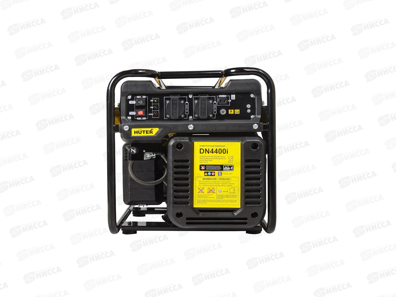 Генератор бензиновый 3300Вт однофазный, инверторный, 4T, Huter DN4400i