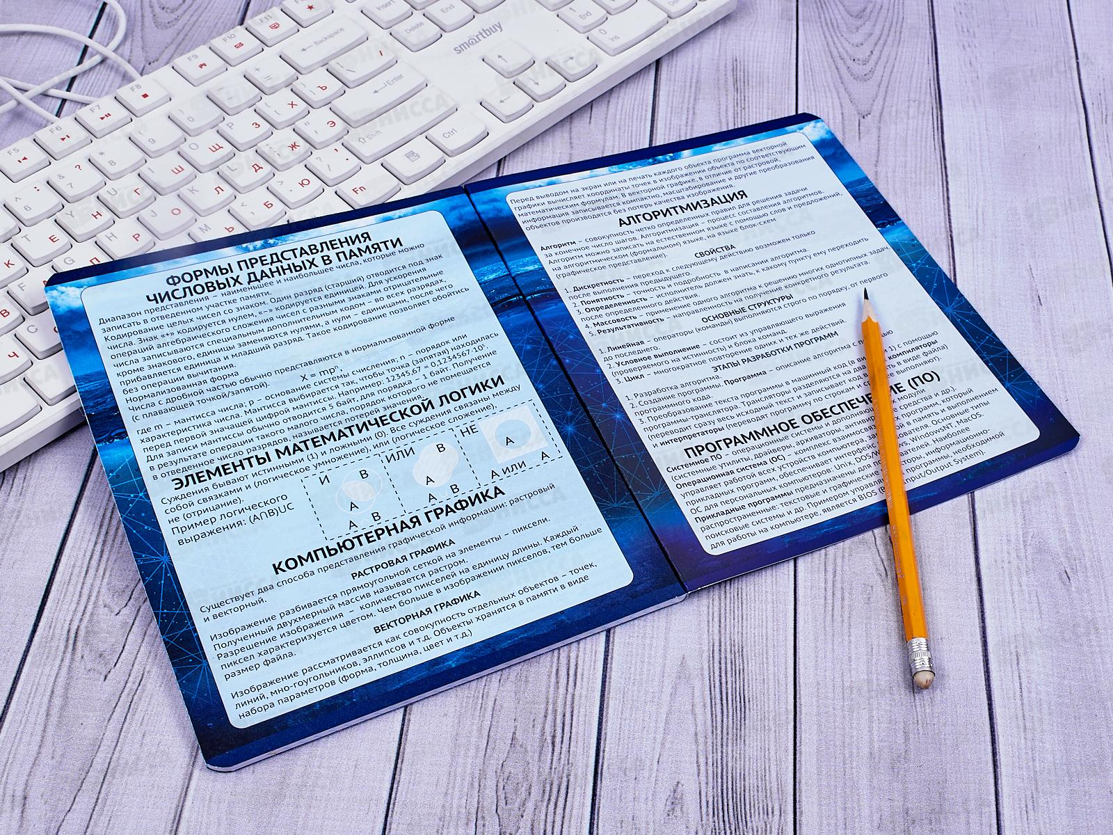 Тетрадь 48 листов клетка. ПЗБМ Голубой океан Информатика 027125*5/50