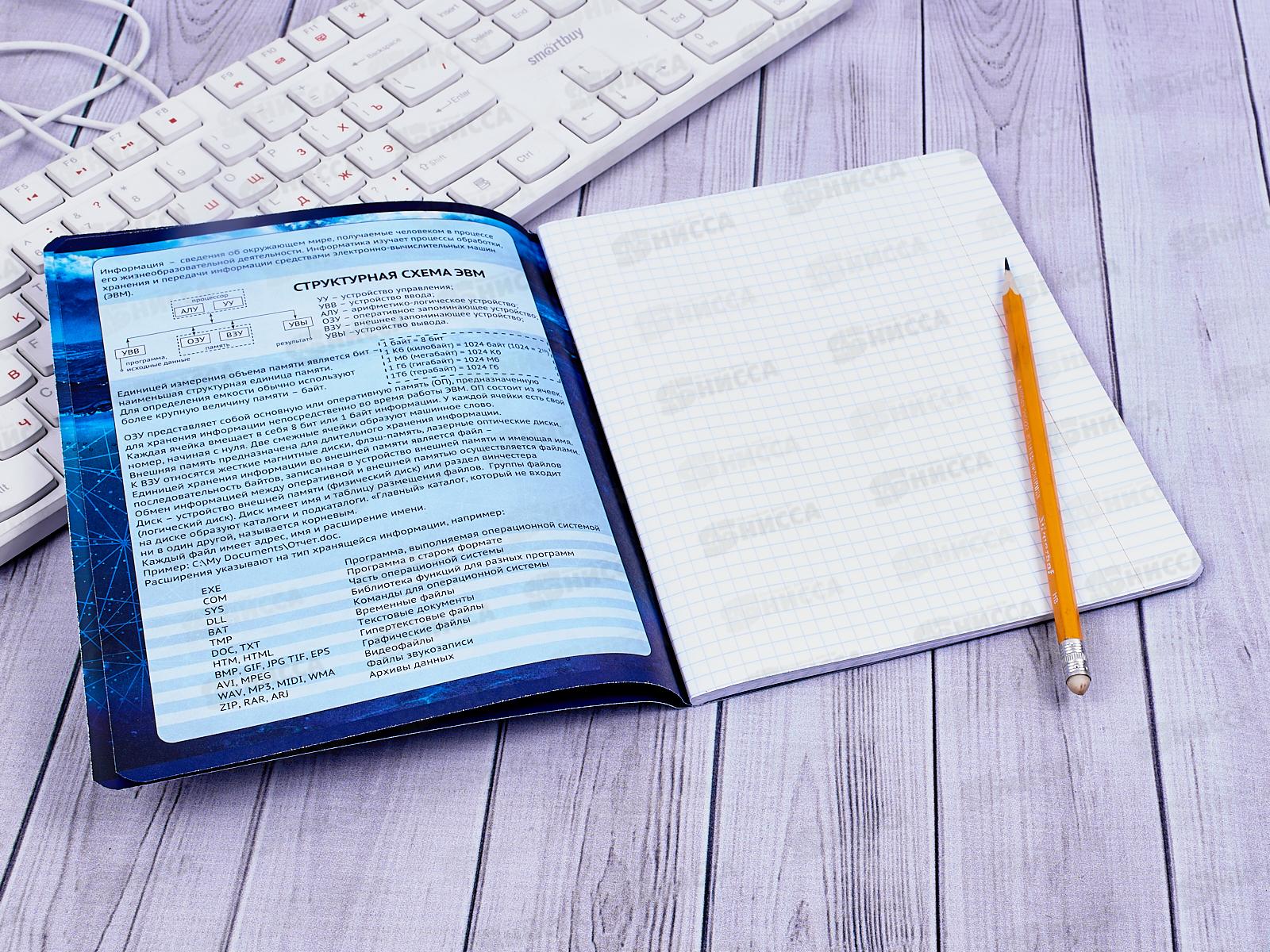 Тетрадь 48 листов клетка. ПЗБМ Голубой океан Информатика 027125*5/50