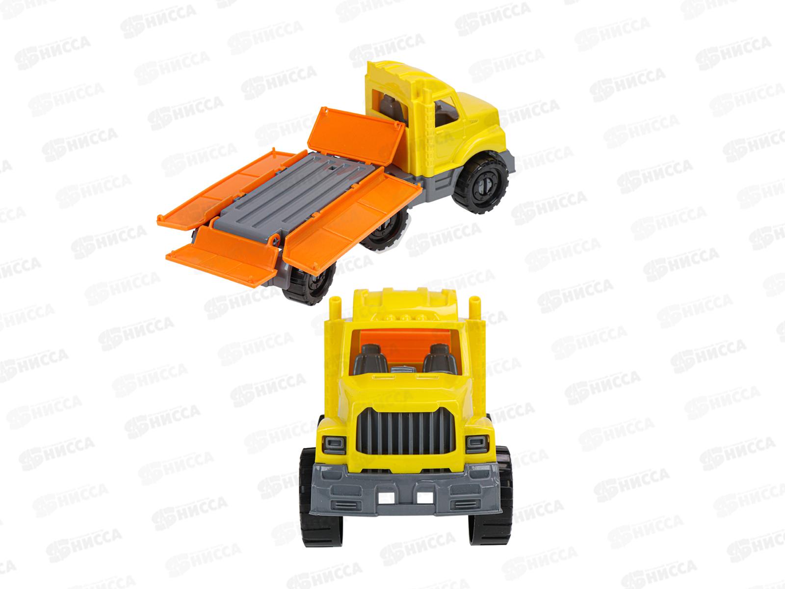 Машинка Тягач &quotБизон&quot бортовой с прицепом Строительный, И-5115 *20