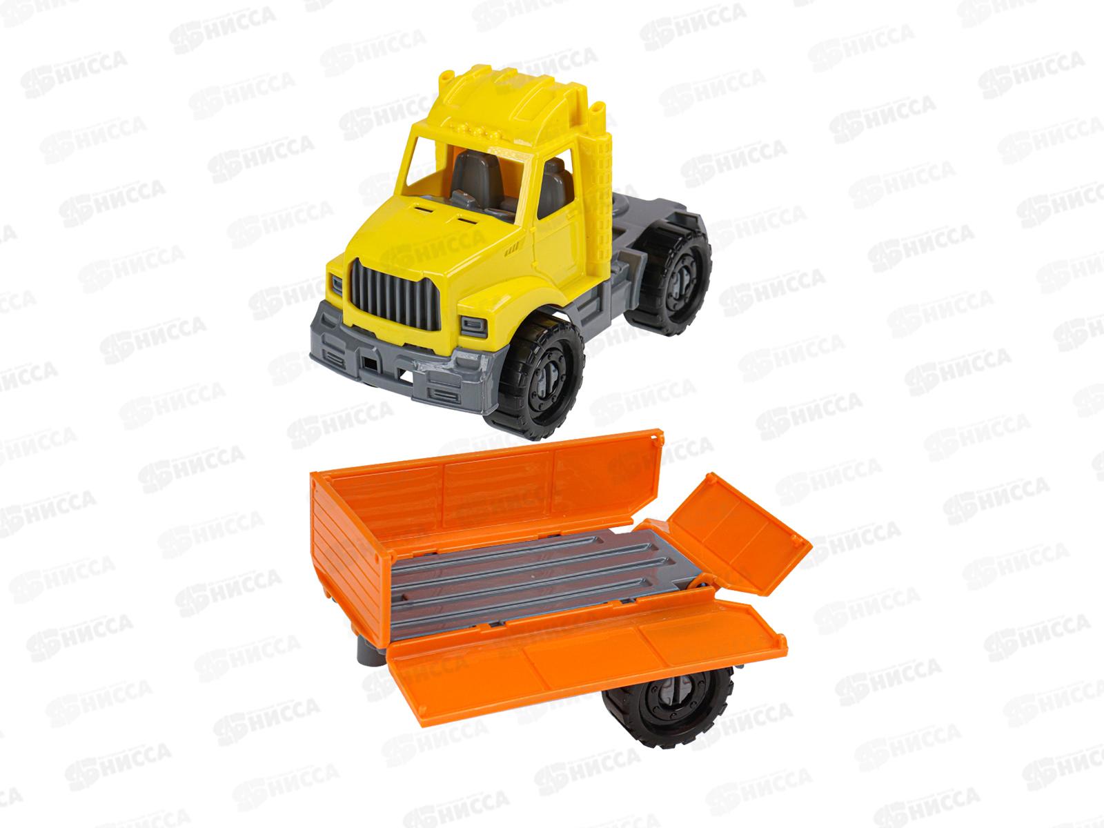 Машинка Тягач &quotБизон&quot бортовой с прицепом Строительный, И-5115 *20