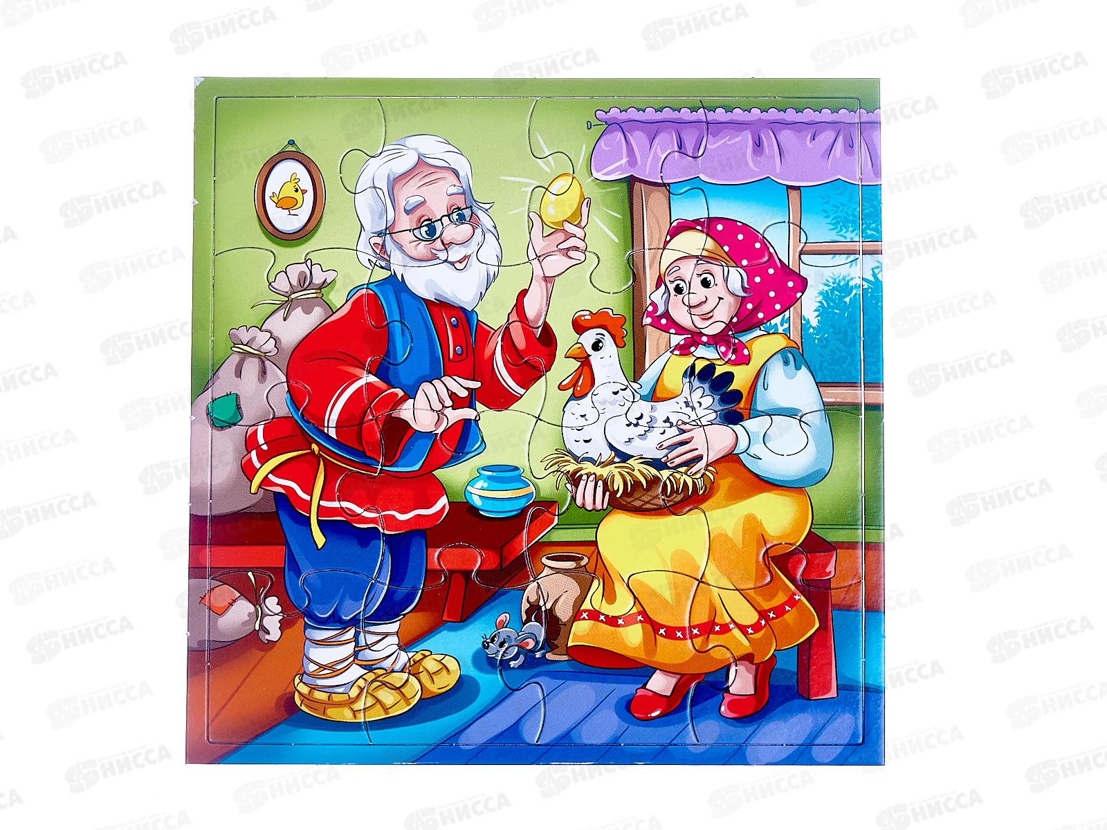 Пазлы 4 в 1. Первые русские сказки (9,16,25,36 элементов), П-6771 *20