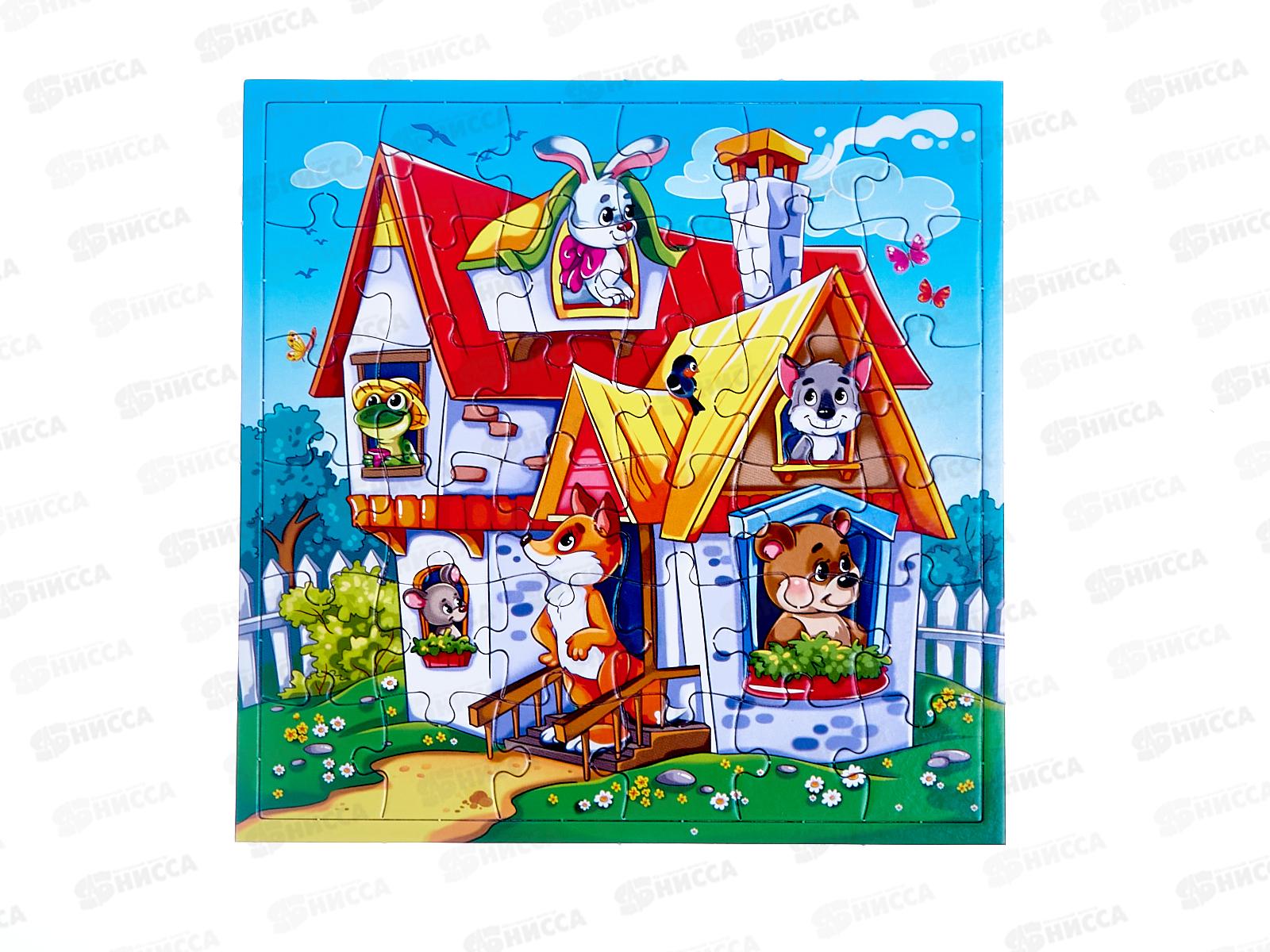 Пазлы 4 в 1. Первые русские сказки (9,16,25,36 элементов), П-6771 *20