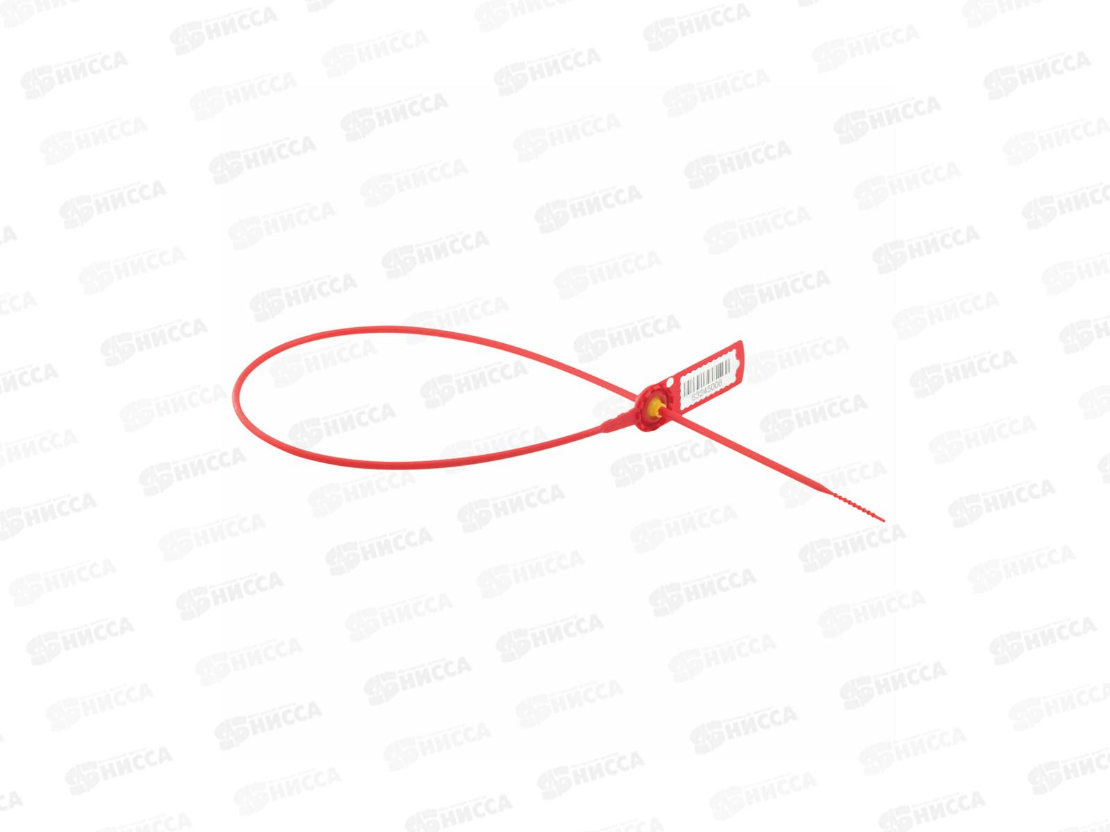 Пломбы пластмассовые номерные,самофикс.красн,стрела,525 мм, 50шт,607445 *20