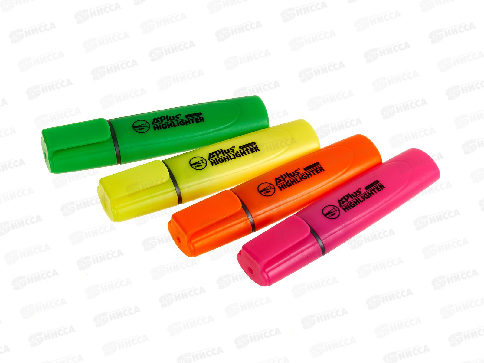 Маркеры BEIFA текстовый флюоресцентный 4 цвета (желтый, оранжевый, розовый, салатовый) 254400-4 *12/144