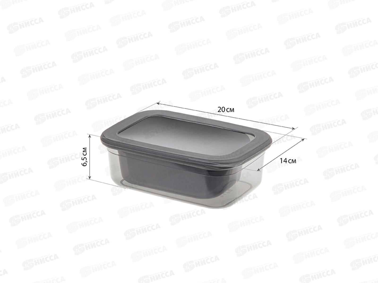 Емкость для продуктов &quotРЕСПЕКТ&quot набор (0,4+0,7+1,2л) Графитовый М1264 *16