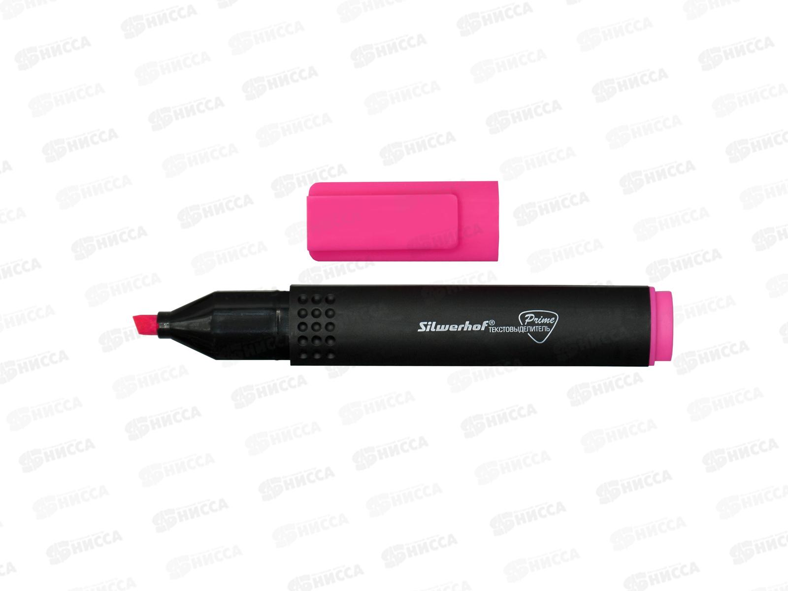 Маркер SILWERHOF Prime текстовый скошенный, 1-4мм, розовый, 480000*12/144