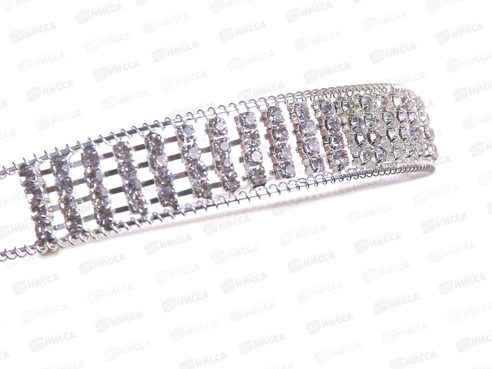 Ободок металл со страз.4ряда