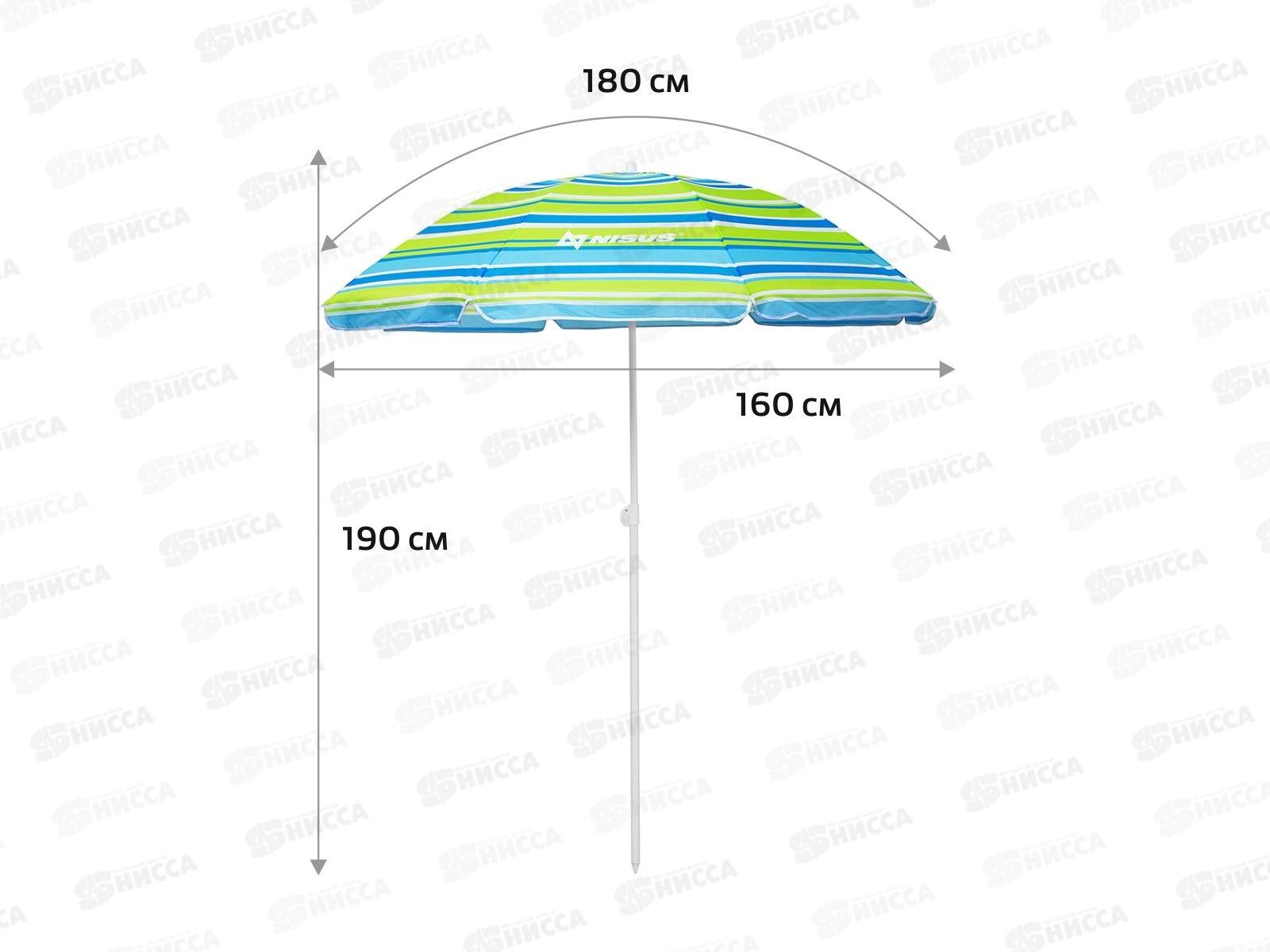 Зонт пляжный d 1,8м прямой (19/22/170Т) N-180-SB NISUS 279200