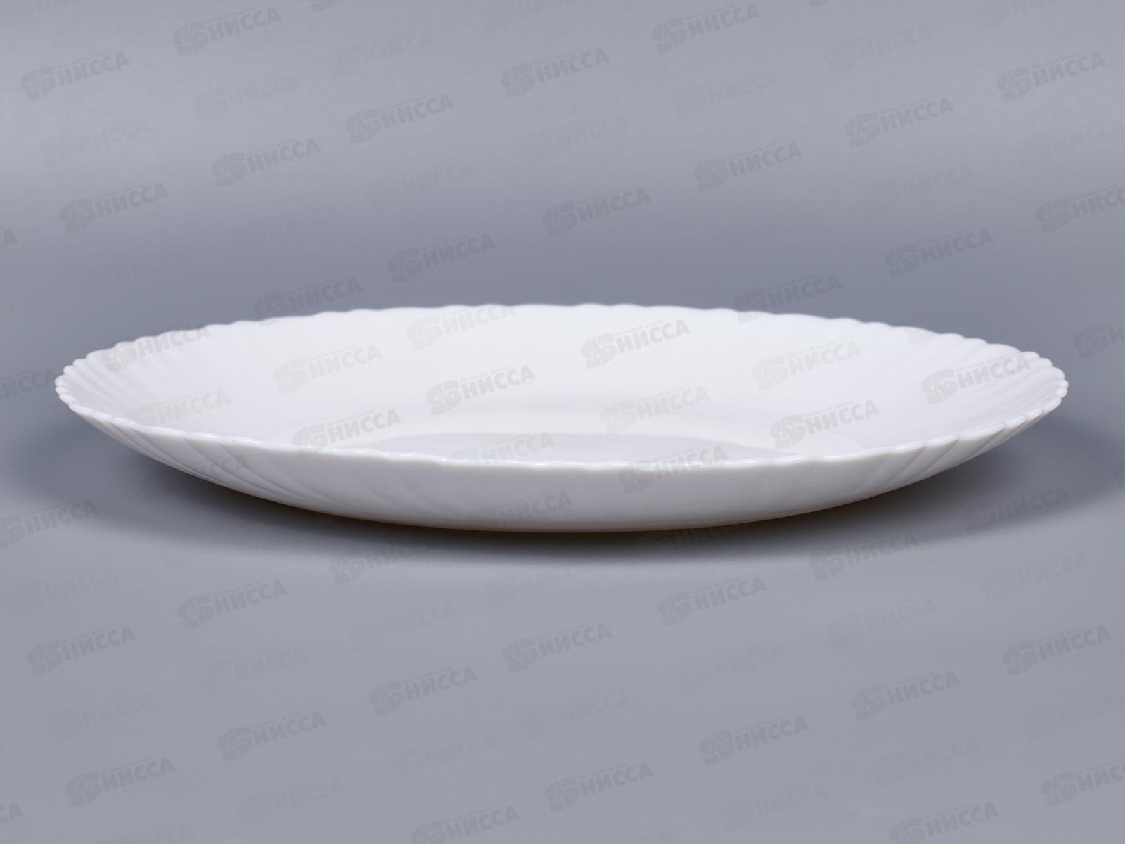 Тарелка плоская круглая d-24см (6/36) 100бел-твч9,5 Белье