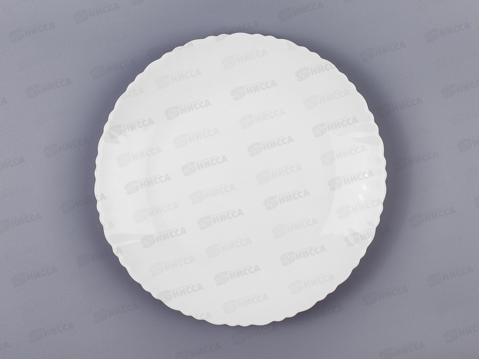 Тарелка плоская круглая d-24см (6/36) 100бел-твч9,5 Белье