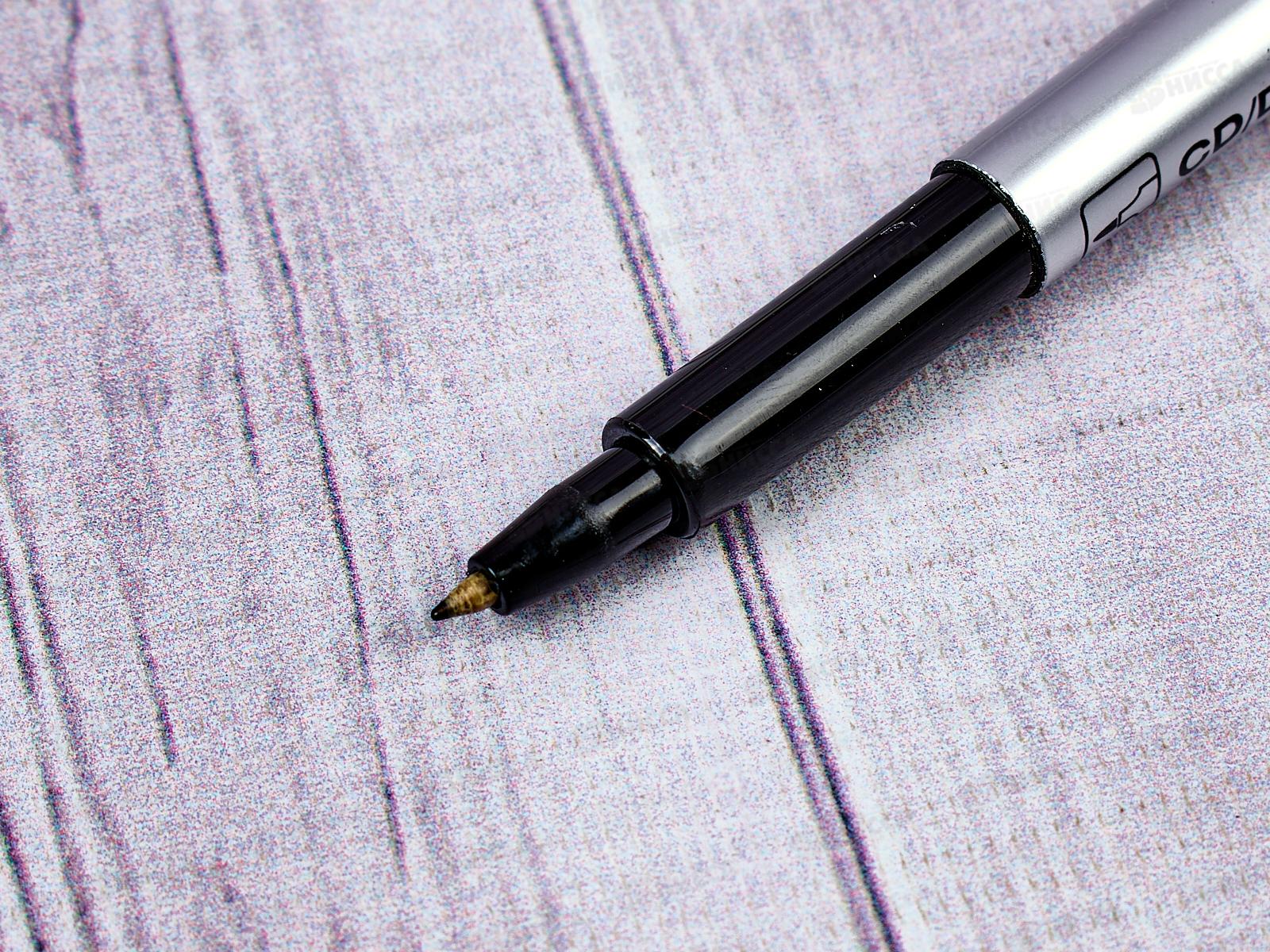 Маркер BRAU для CD и DVD, черный тонкий 1мм,150418*10