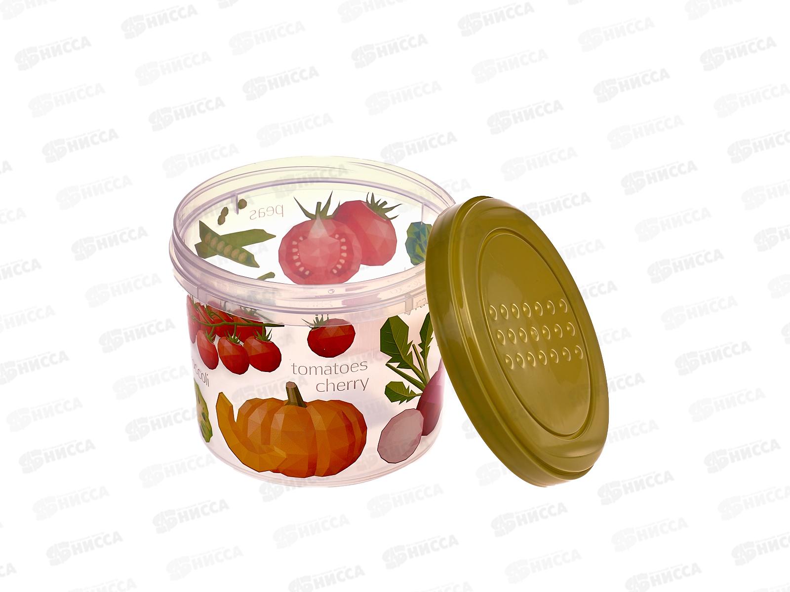 Банка 0,7л с крышкой с декором Салатовый 221129520/04 *12