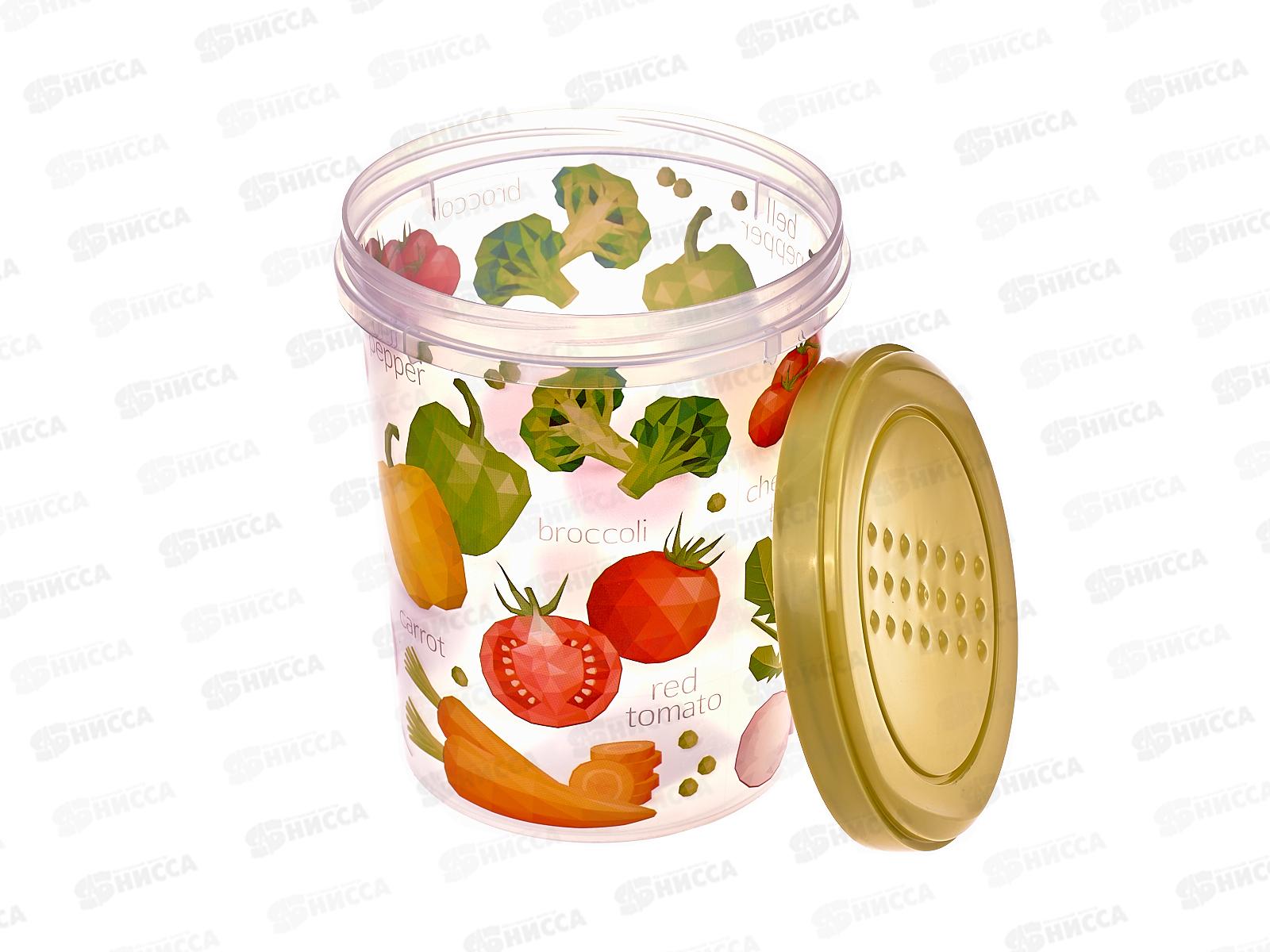 Банка 1л с крышкой с декором Салатовый 221129620/04 *18