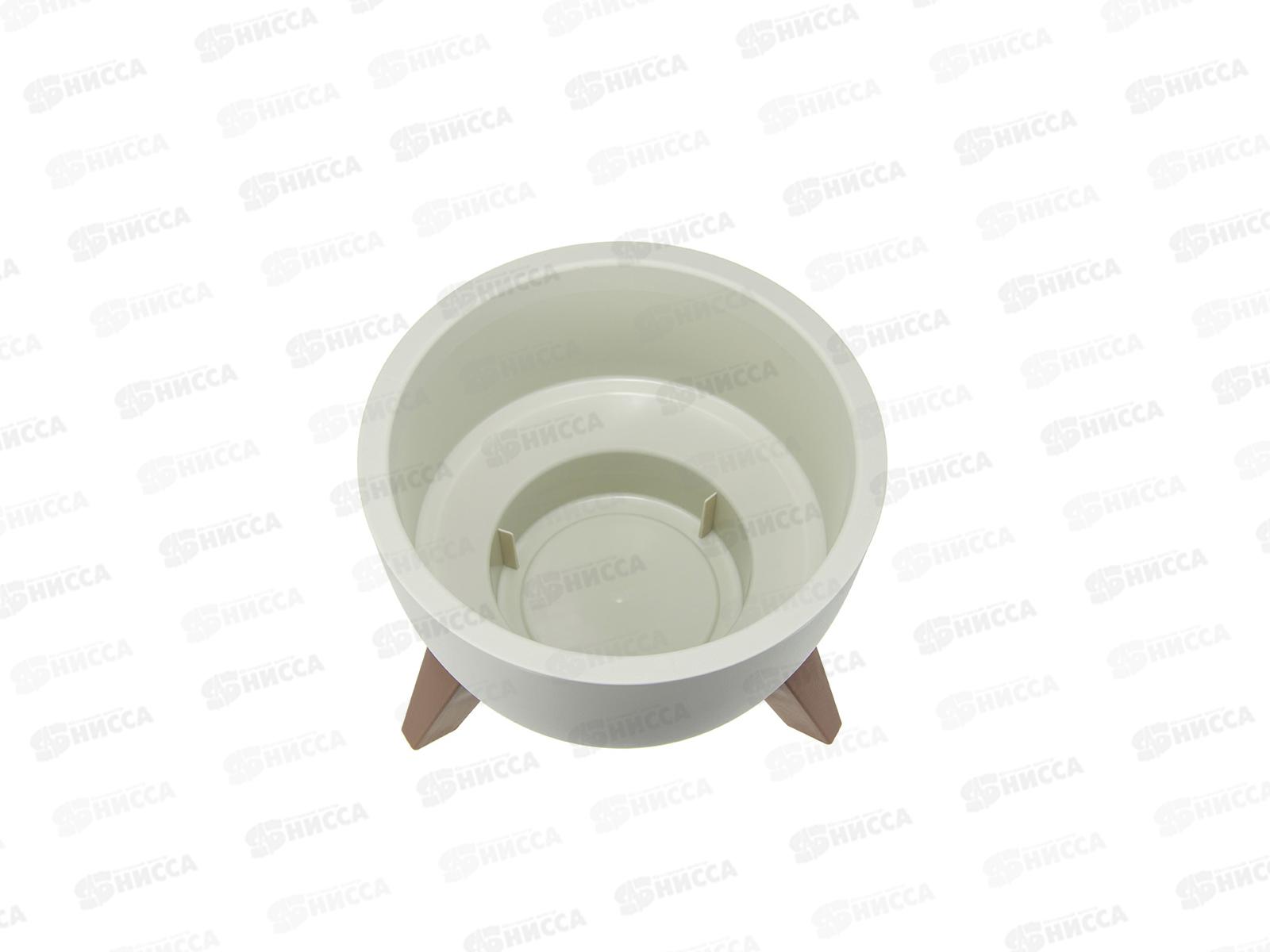 Кашпо ФЛОРИАН D350мм 12л Белый ротанг М3187 *3