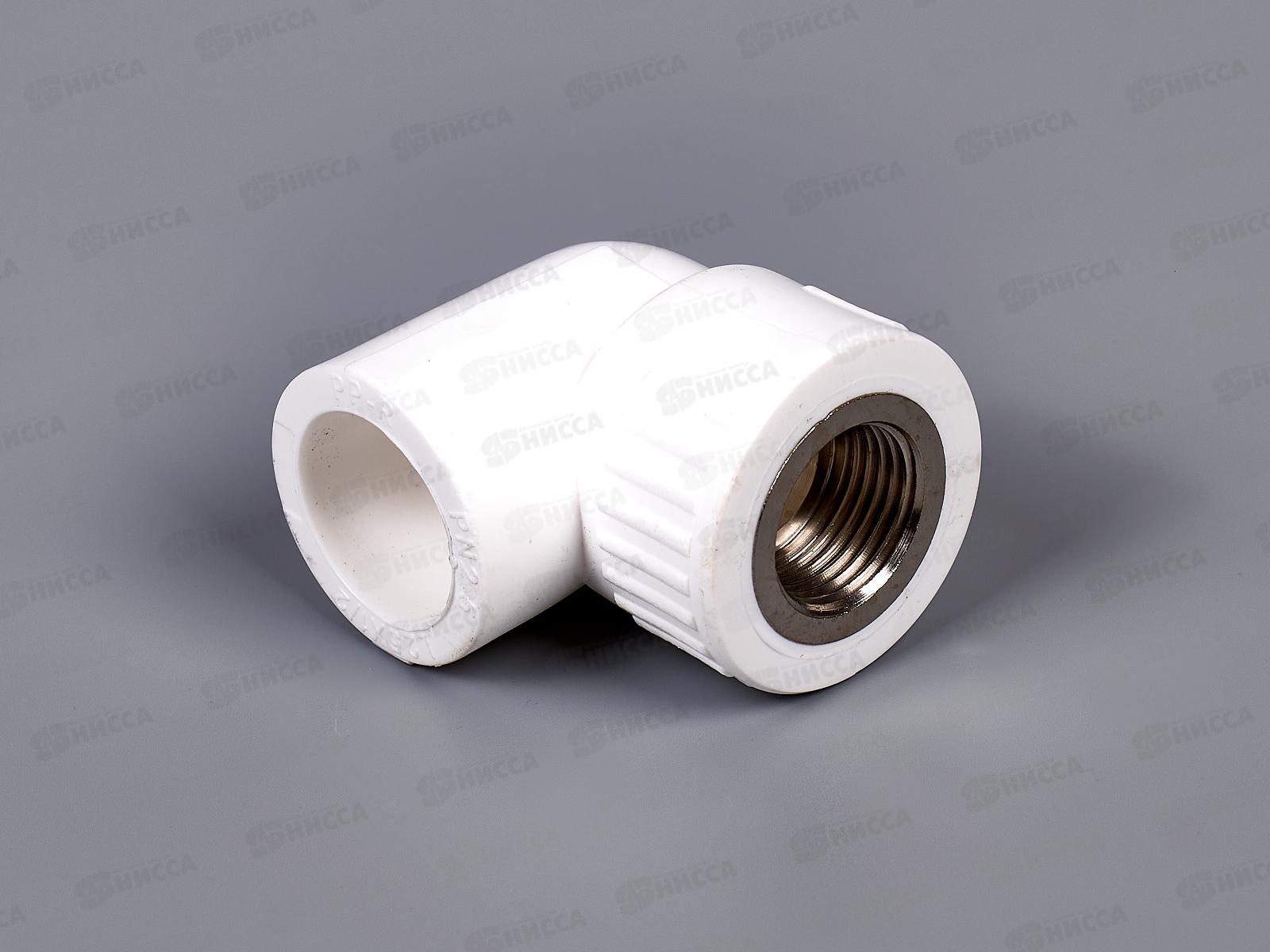 Угольник PP-R комбинированный с внутренней резьбой  DN25*1/2&quot пп/г Aqualink, 03550 *10/90