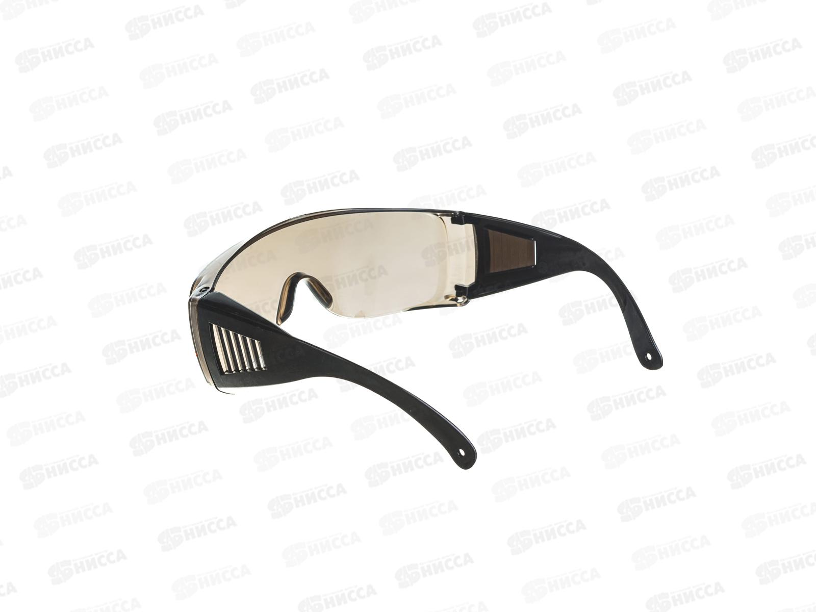 Очки защитные тип Люцерна открытого типа СЕРЫЕ с черной дужкой