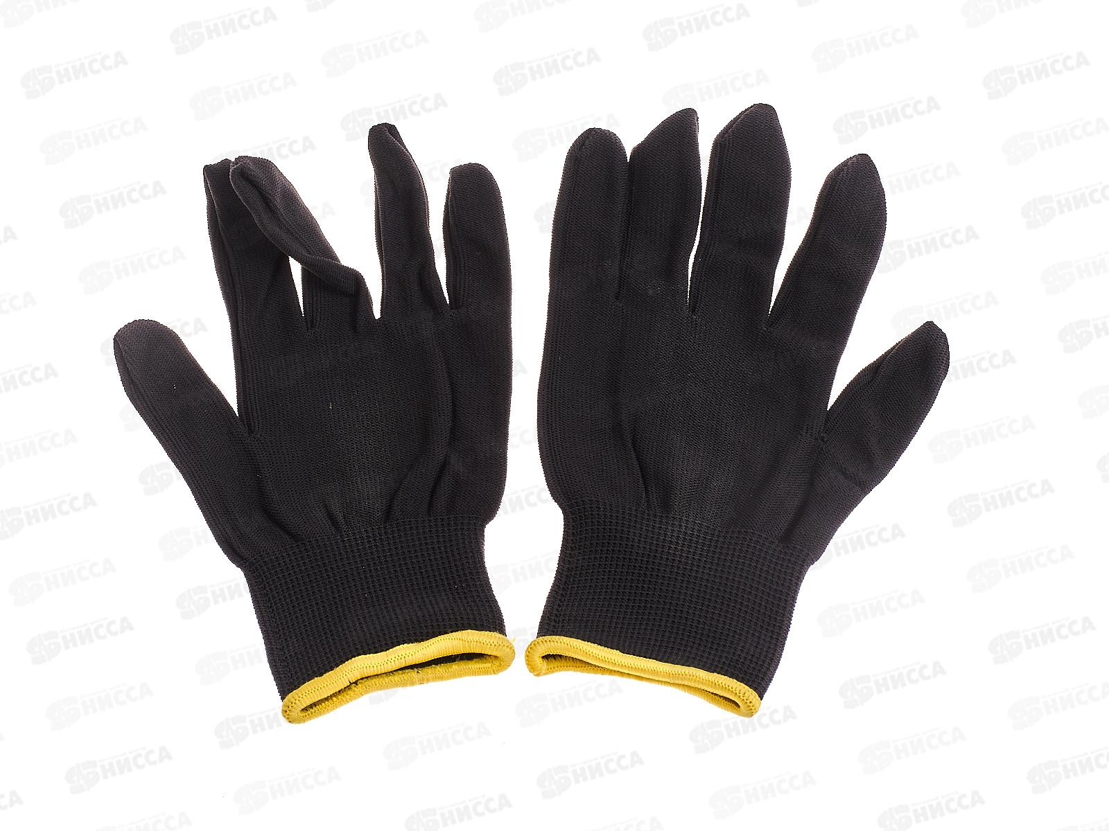 Перчатки PR-BP012 Для сборочных работ полиэстер р.(M)8 черные *10/300