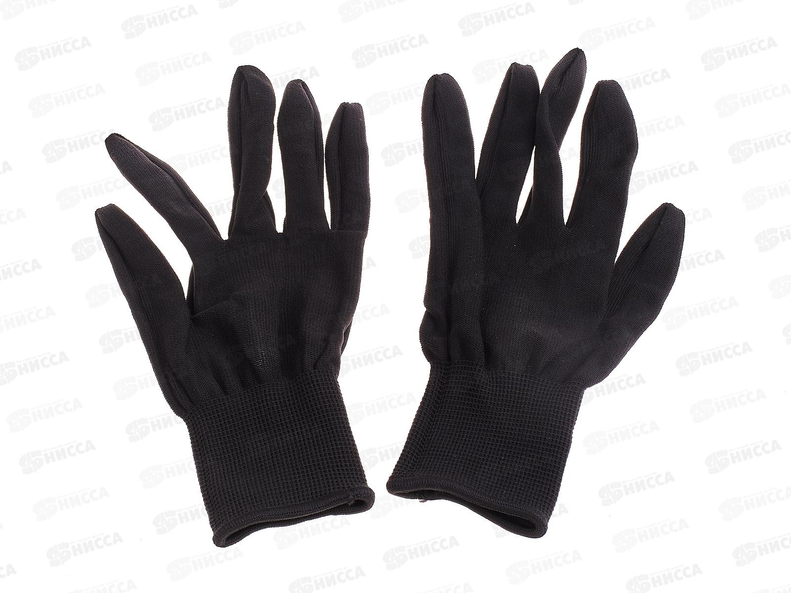 Перчатки PR-BP024 Для сборочных работ полиэстер р.9(L) черные *10/300