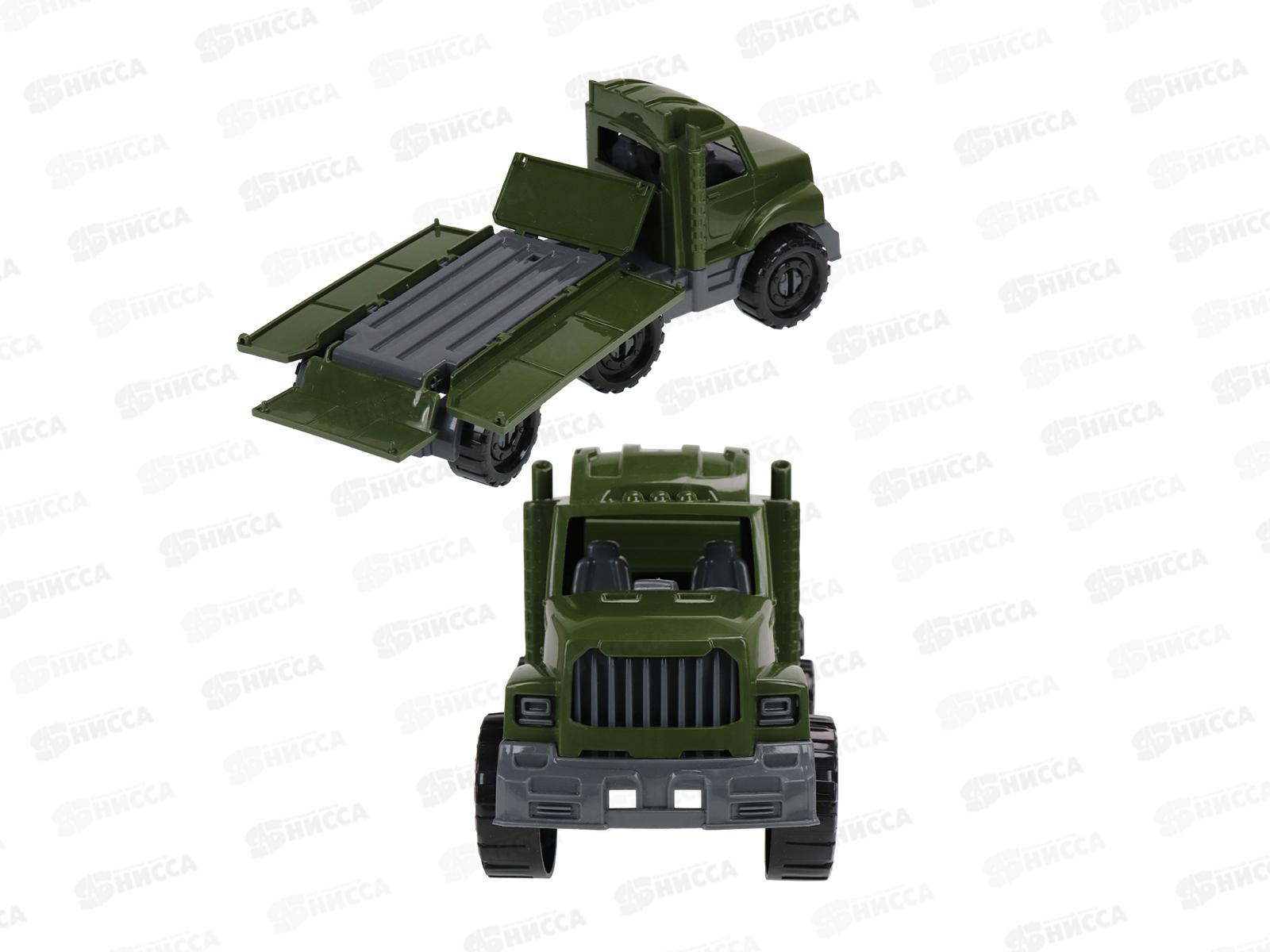 Машинка Тягач &quotБизон&quot бортовой с прицепом Военный, И-5116 *20