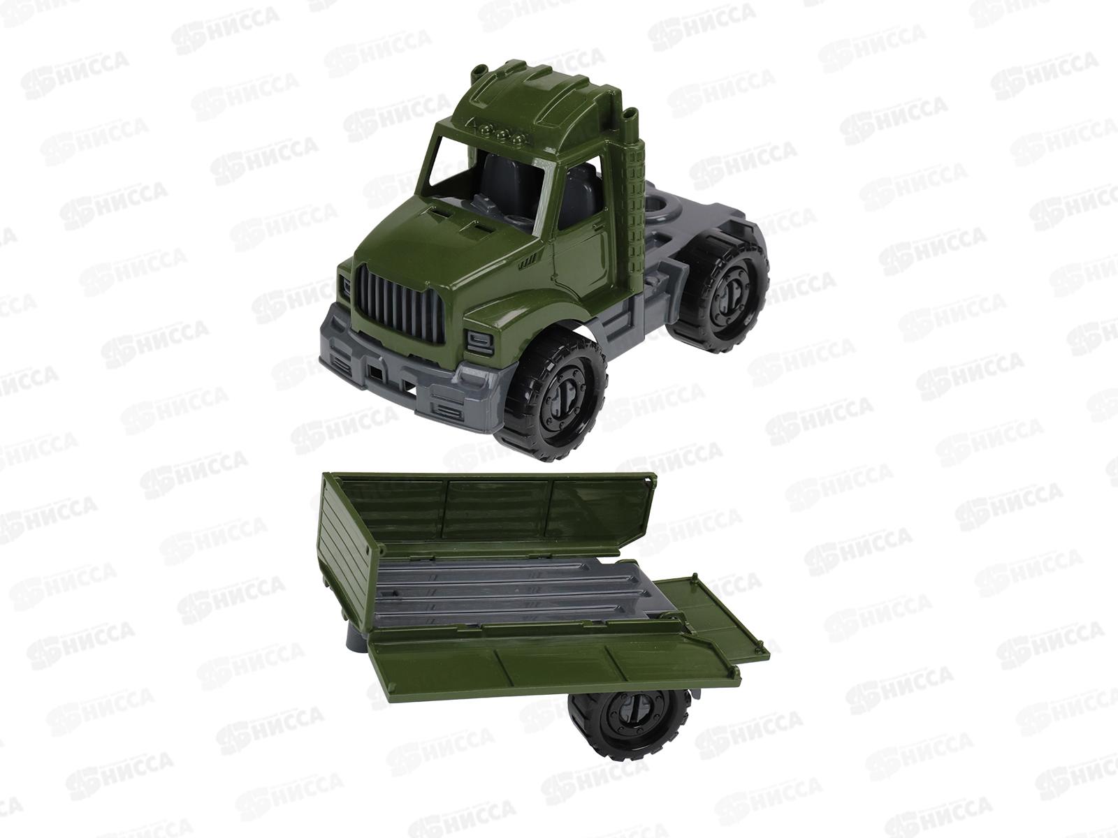 Машинка Тягач &quotБизон&quot бортовой с прицепом Военный, И-5116 *20