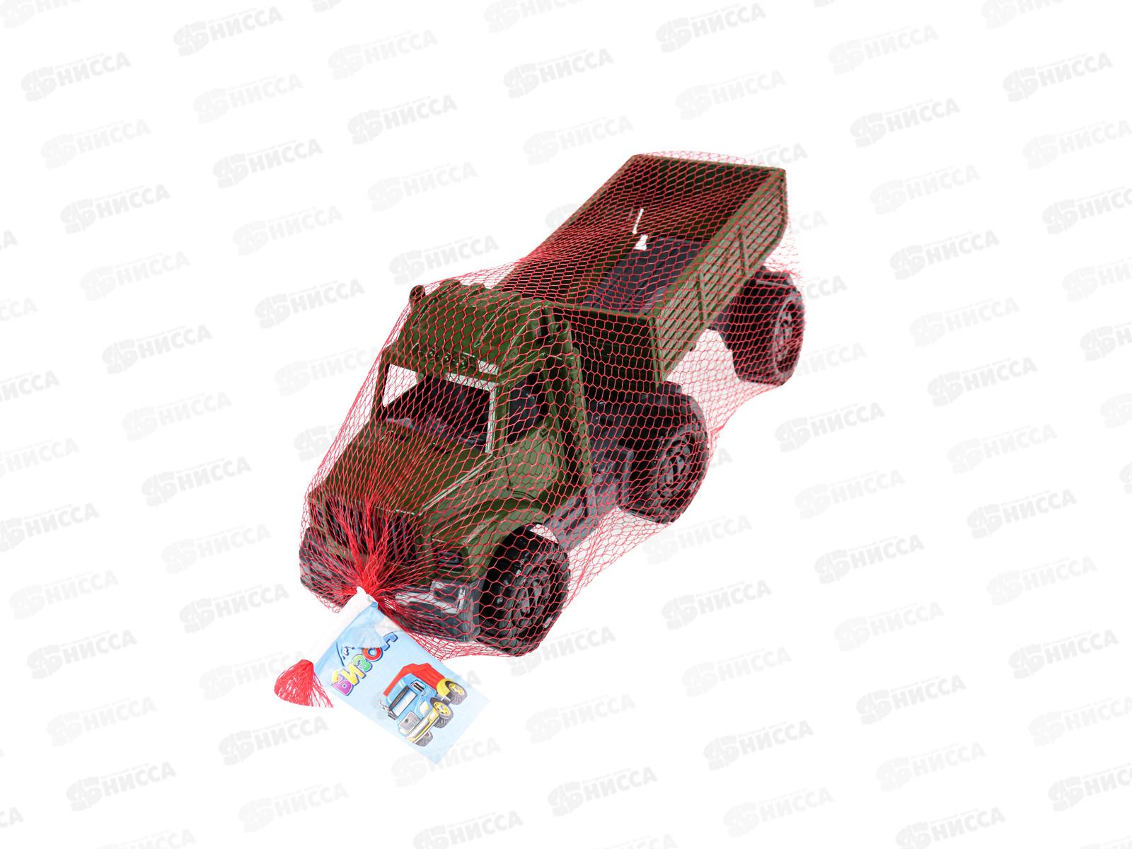 Машинка Тягач &quotБизон&quot бортовой с прицепом Военный, И-5116 *20