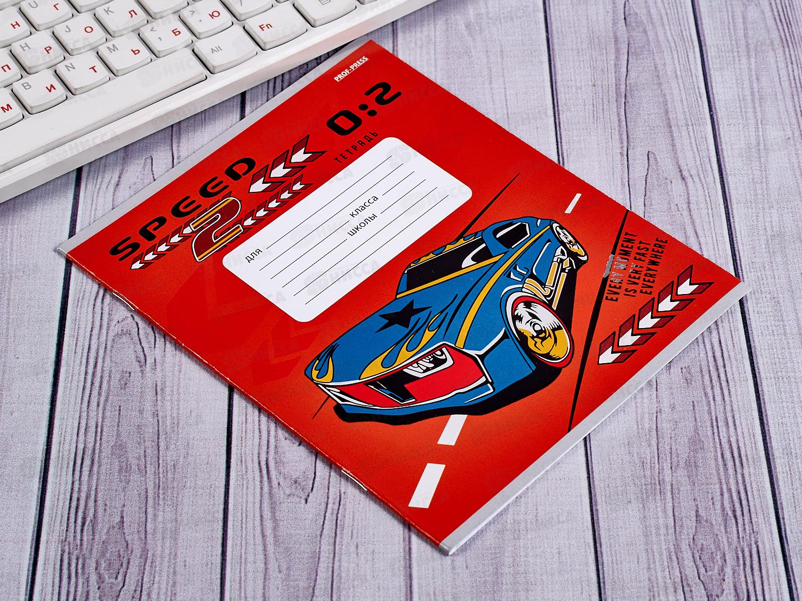 Тетрадь 12листов клетка ПП Скоростные тачки-2, 5 дизайнов, Т12-3841 *25/250