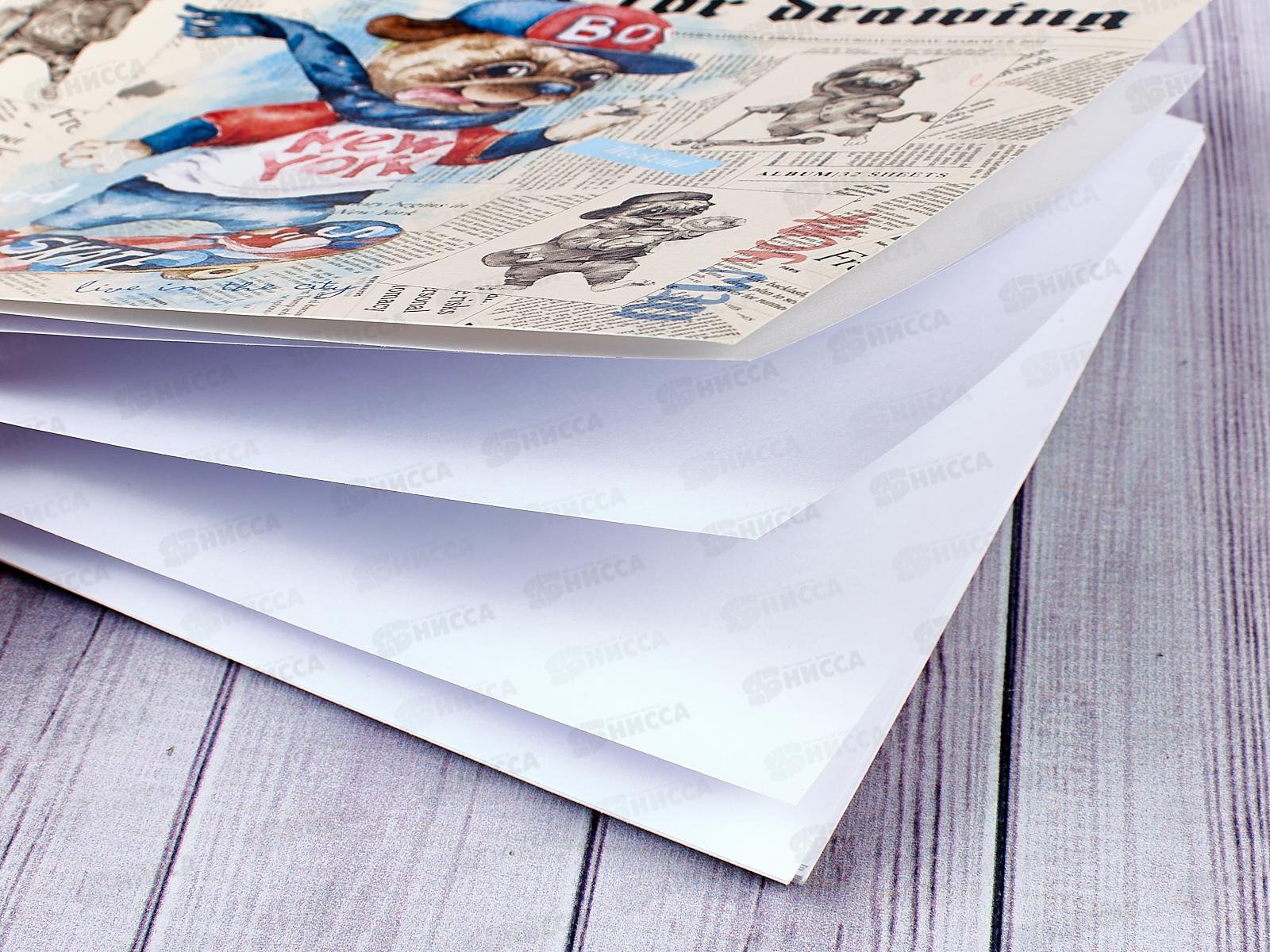 Альбом для рисования 32л Hatber Мопс,греб.074774 *5/40