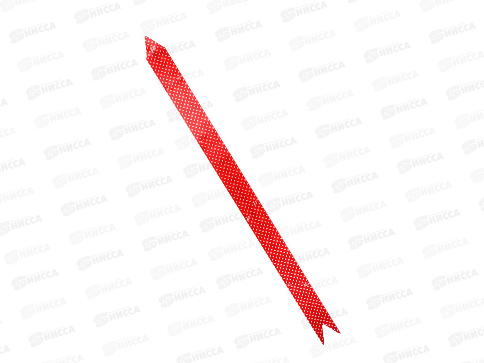 Бант-бабочка MI с принтом Горошек, 3см, красный БЛ-6496  *10