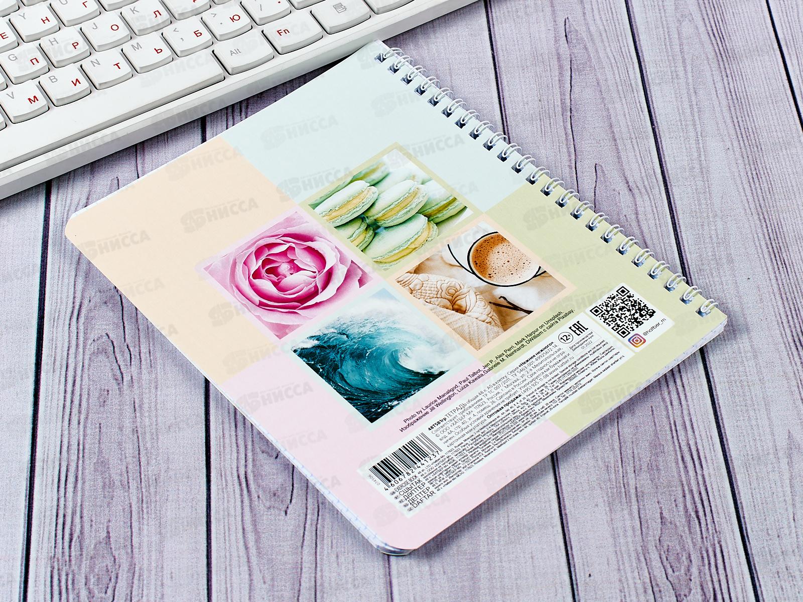 Тетрадь 48листов клетка  Hatber Нежнее нежного,греб. *4/96