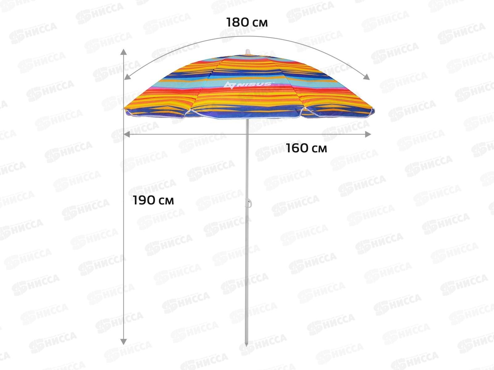 Зонт пляжный d 1,8м прямой (19/22/170Т) N-180-SО NISUS 279196