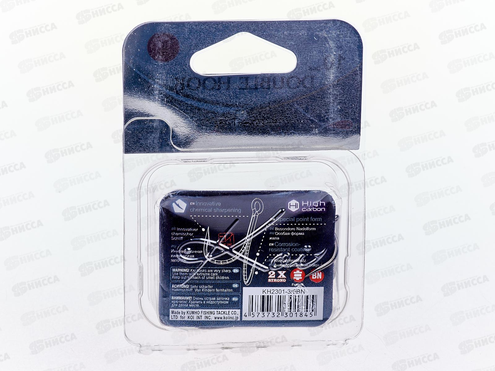 Крючок KOI &quotDOUBLE HOOK&quot р.3/0 (INT),цв BN, двойник КН2301-3/0BN 10шт