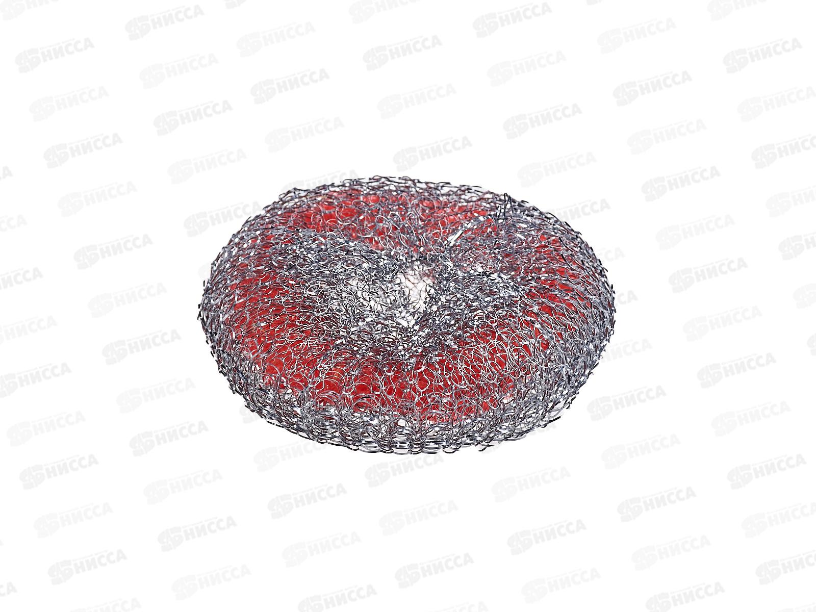 Губка для посуды металлическая 6шт по 20гр металл+ткань (048243) *80  Ж