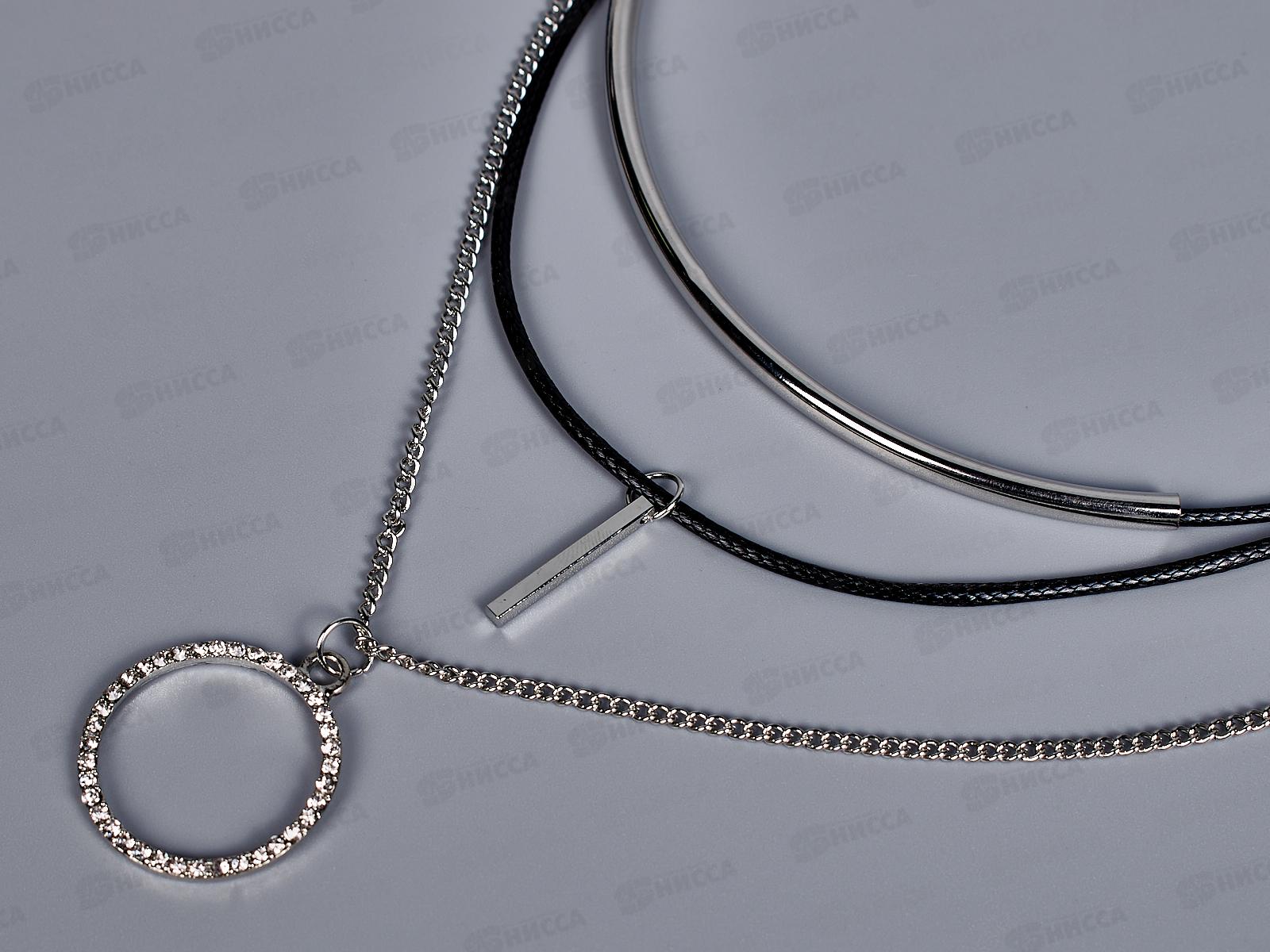 Подвеска комбиниров(цепочка,шнурок)с кулоном,стразы №88