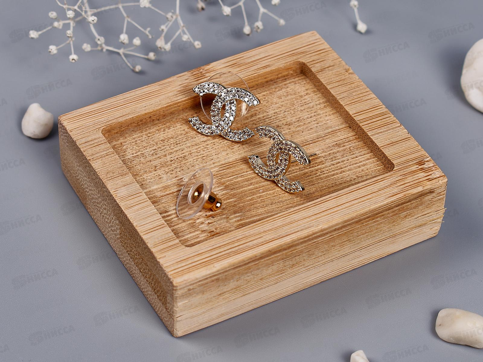 Серьги под золото,под серебро &quotFashion&quotсо страз.в асс №230