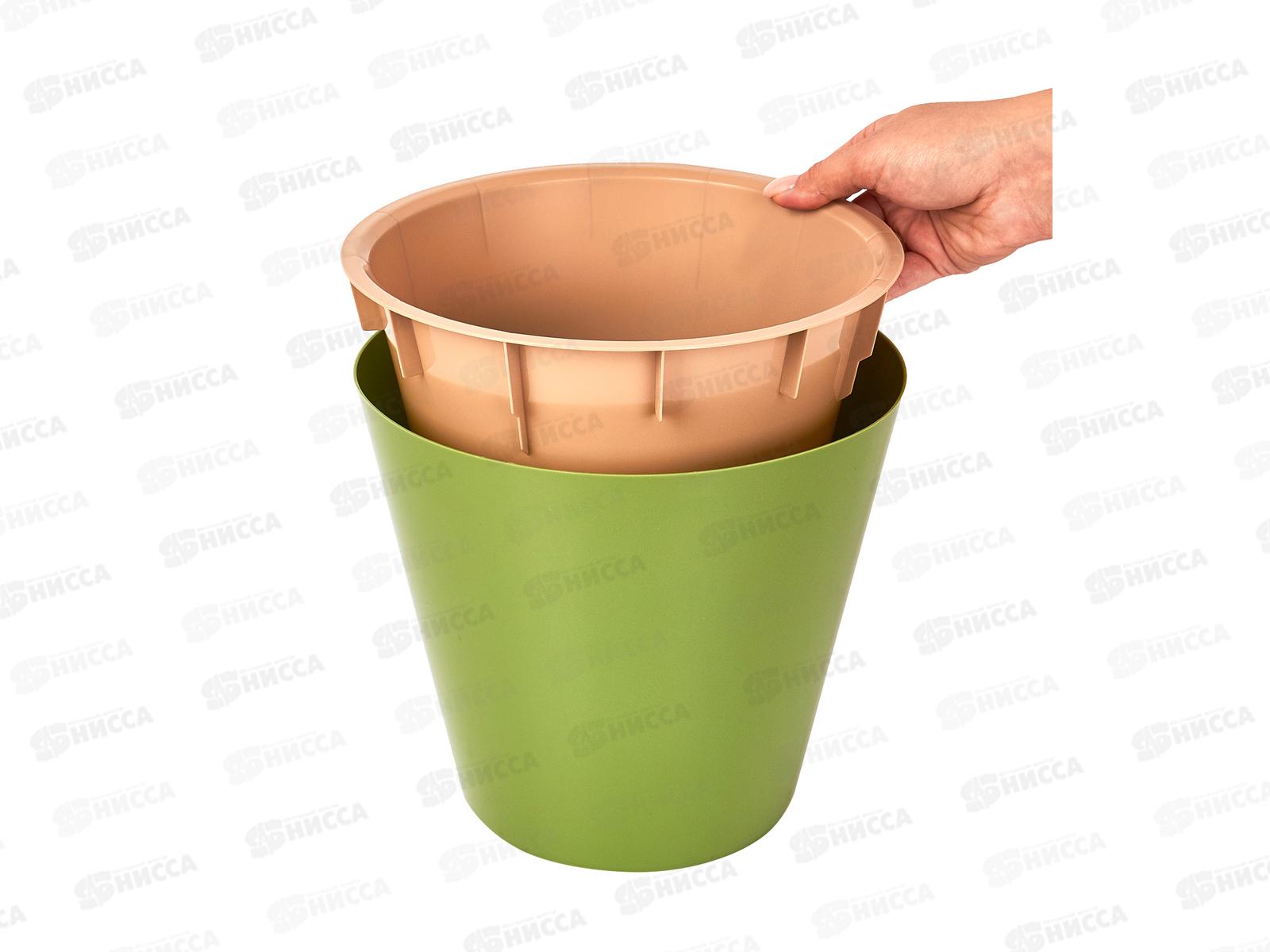 Горшок для цветов &quotInGreen London&quot D190мм 3,3л Оливковый ING6251 *9