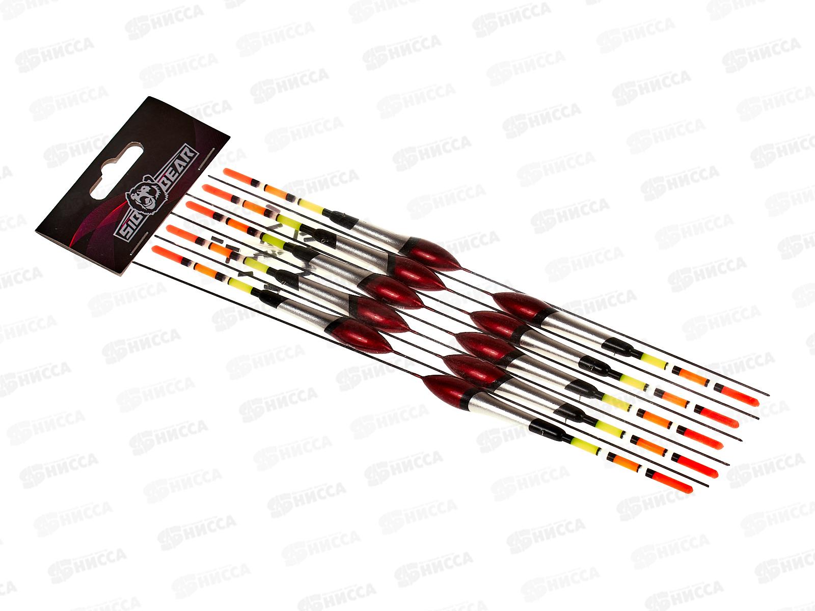 Поплавок SIBBEAR бальса цветная антенка 1г серебряно-красный 5035 010 *1/10