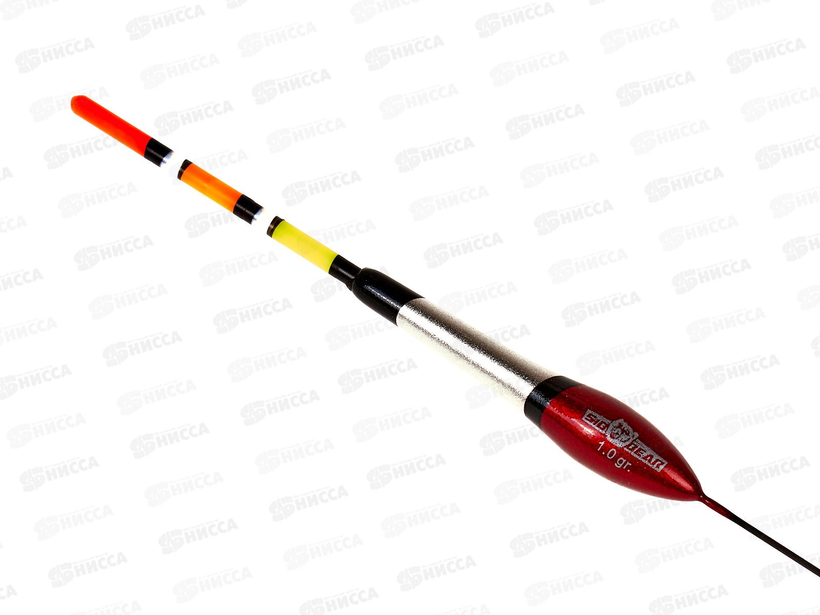 Поплавок SIBBEAR бальса цветная антенка 1г серебряно-красный 5035 010 *1/10